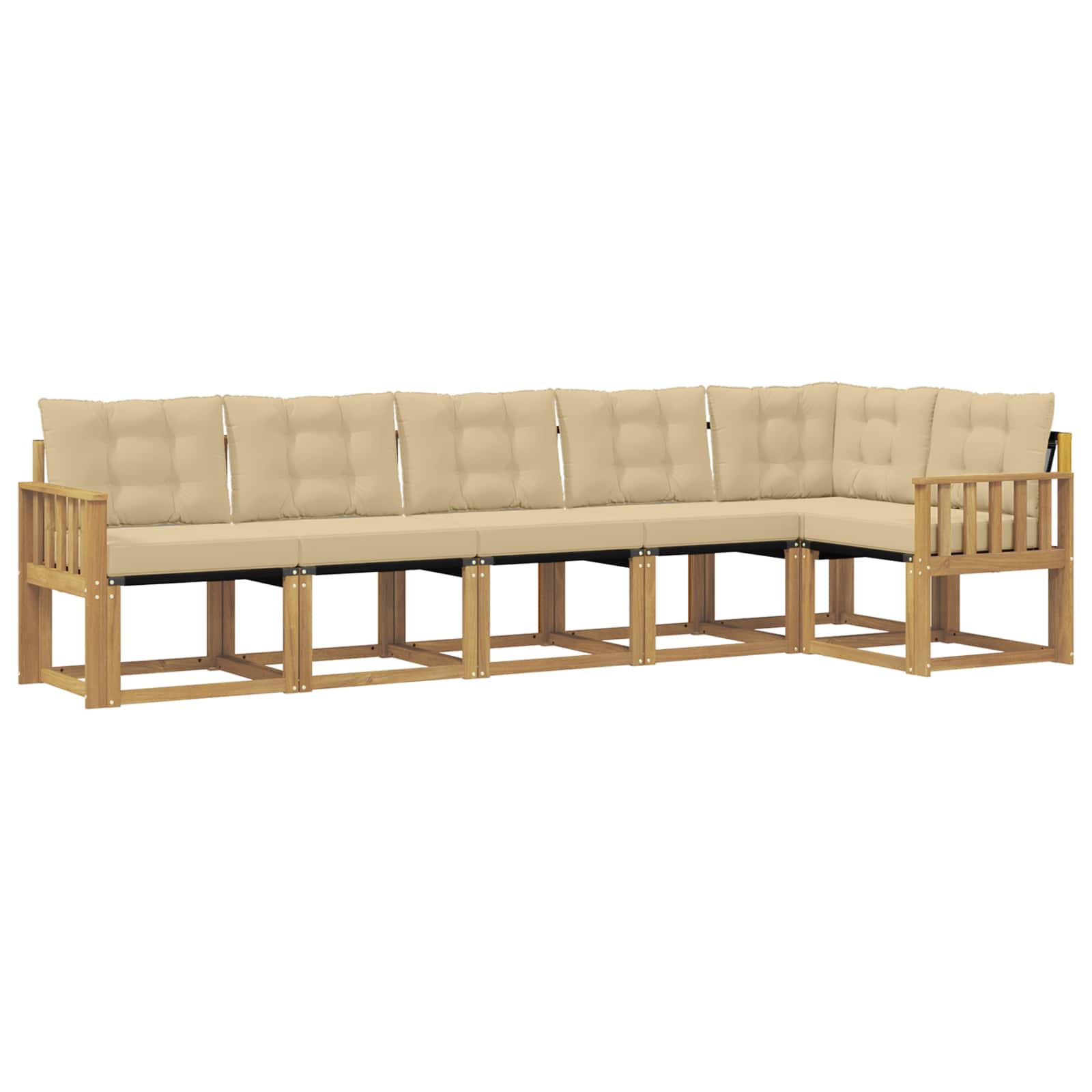 Ensemble de canapés d'extérieur 6 pcs Blanc et Beige - XIOS