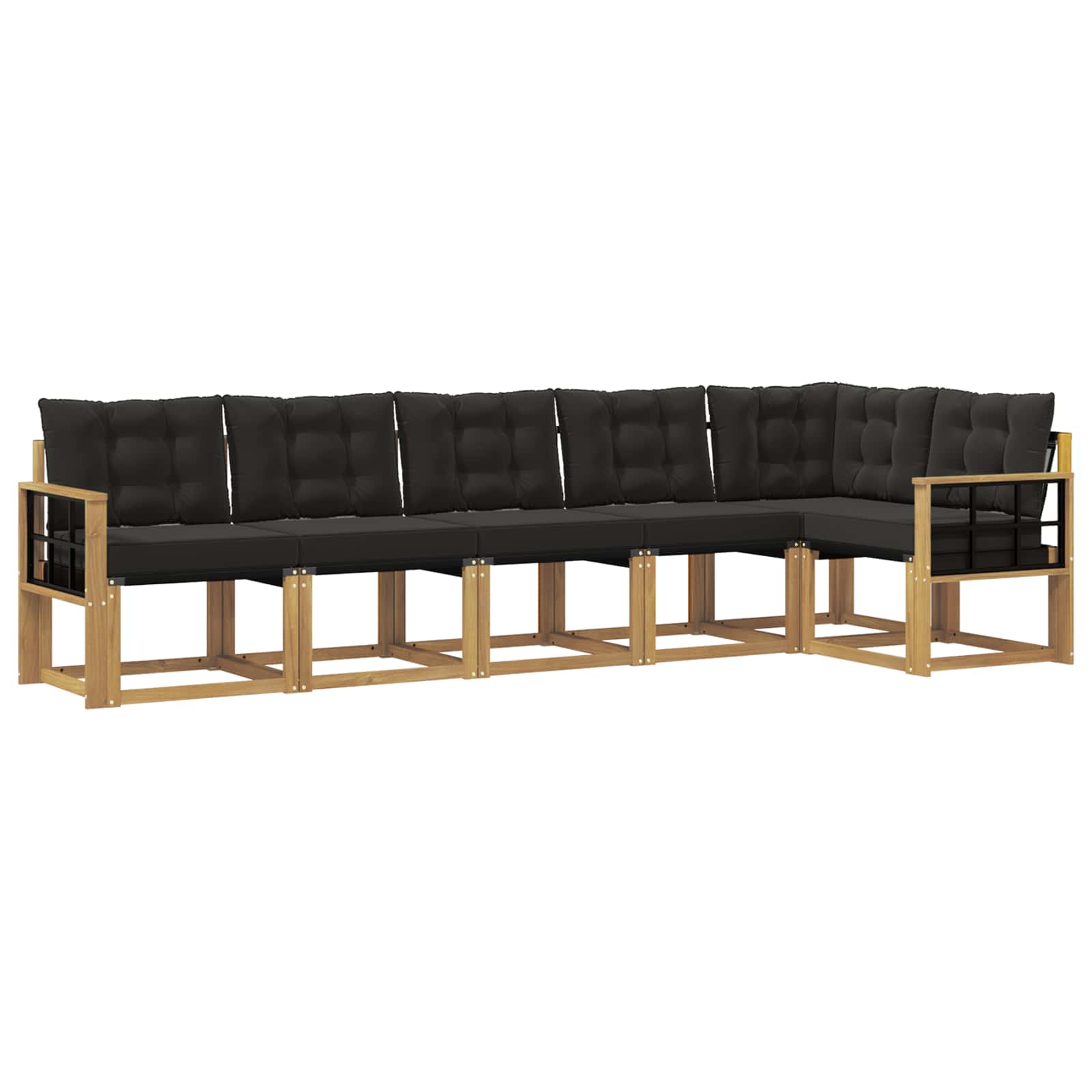 Ensemble de canapés d'extérieur 6 pcs Blanc et noir - XIOS