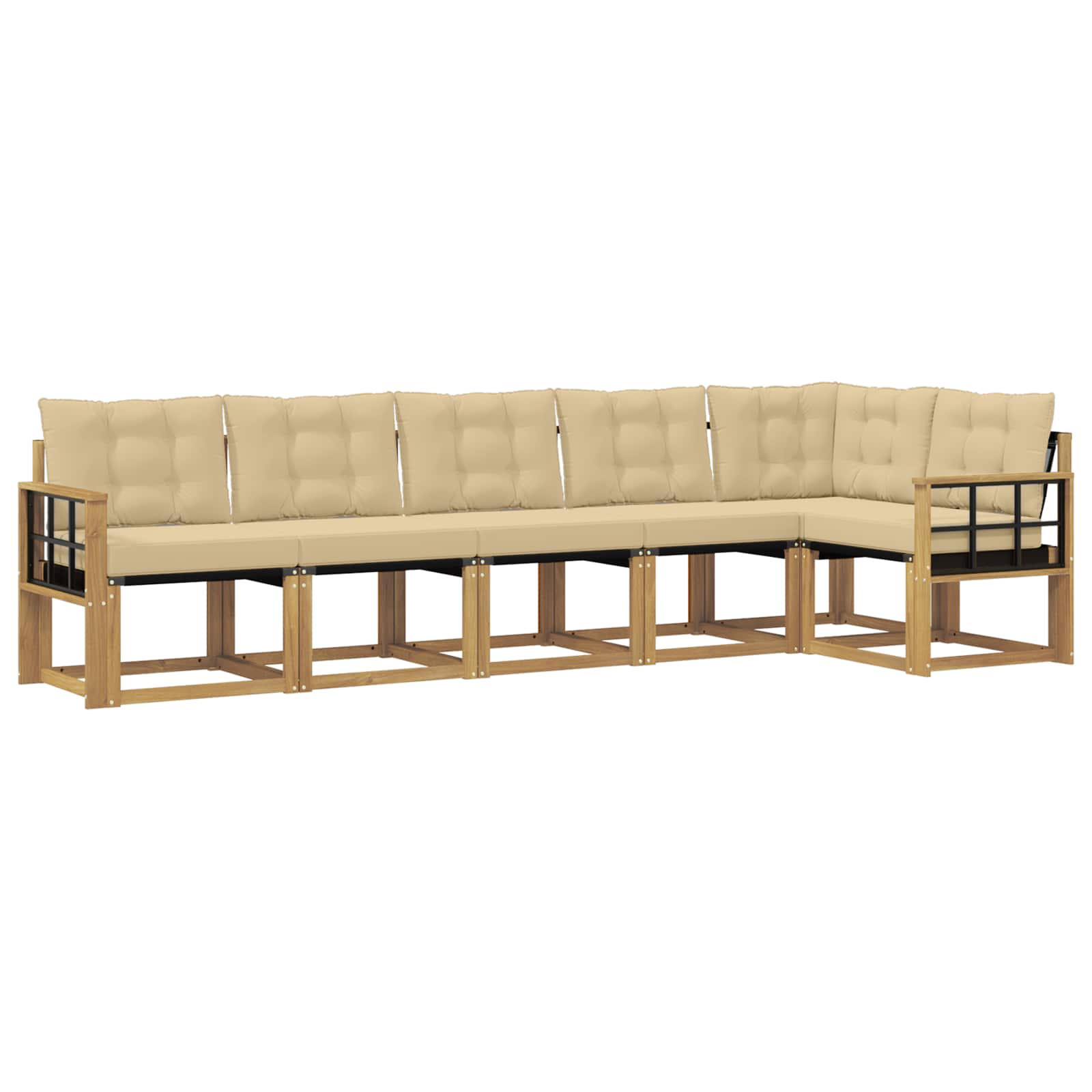 Ensemble de canapés d'extérieur 6 pcs Blanc et Beige - XIOS