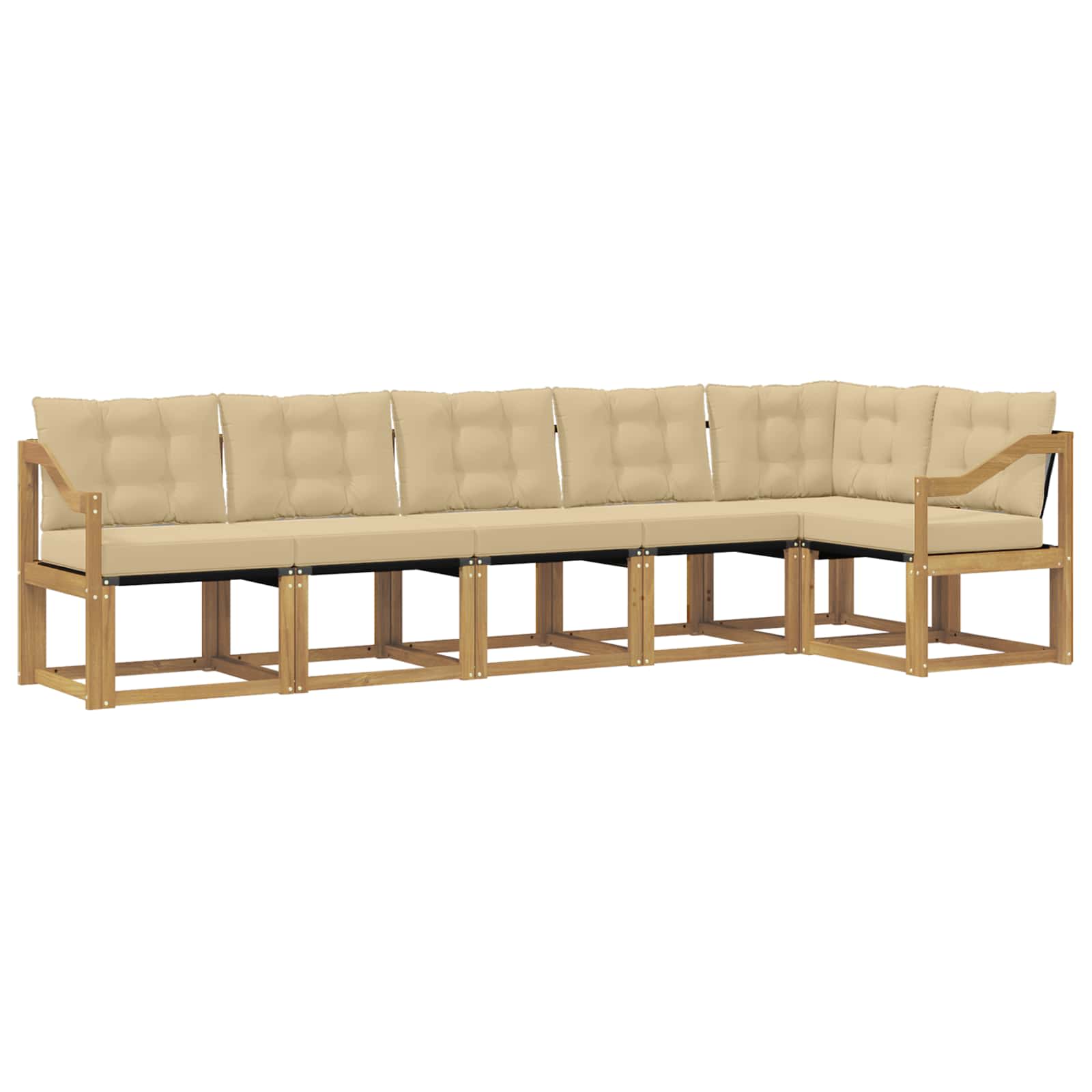Ensemble de canapés d'extérieur 6 pcs Blanc et Beige - XIOS