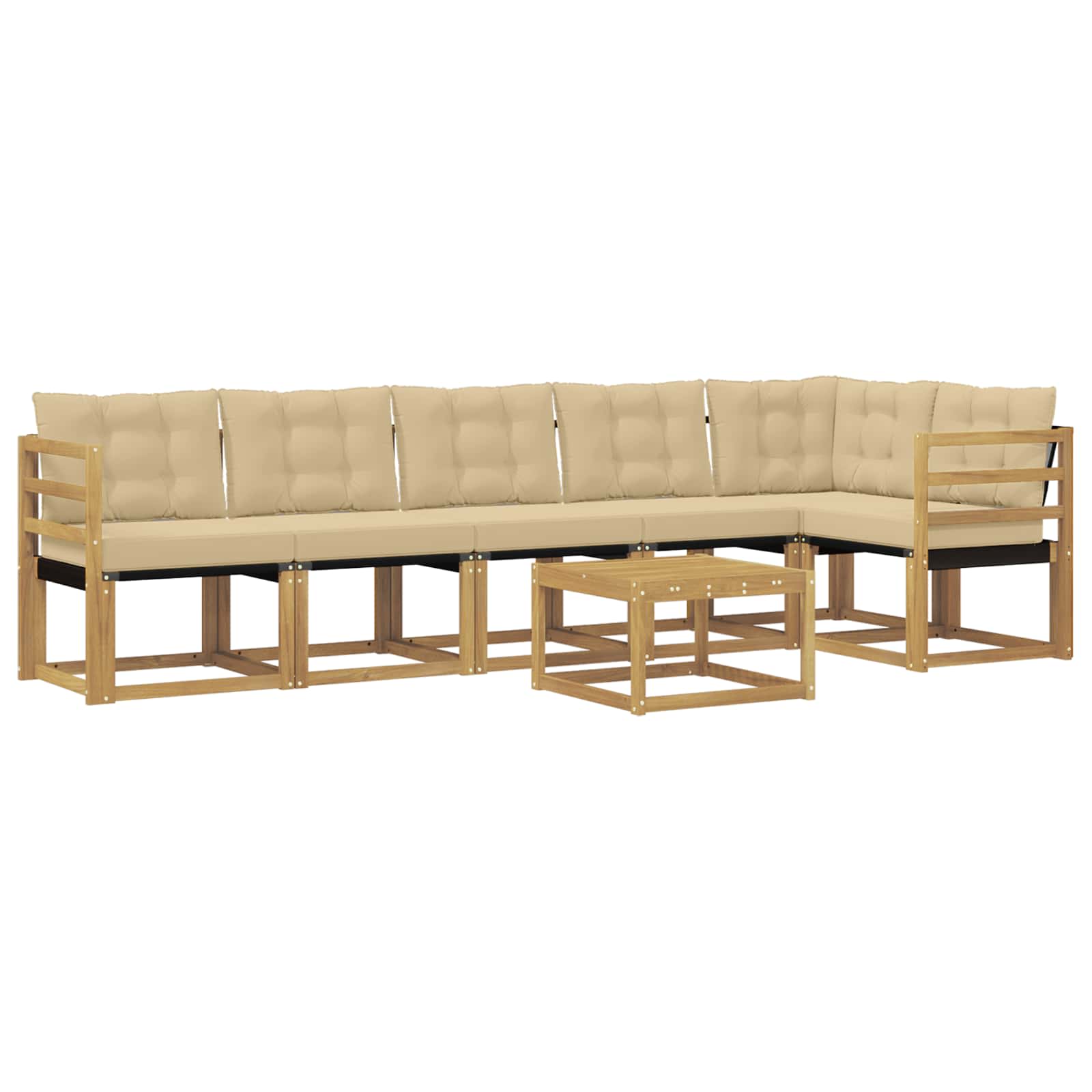 Ensemble de canapés d'extérieur 7 pcs Blanc et Beige - XIOS