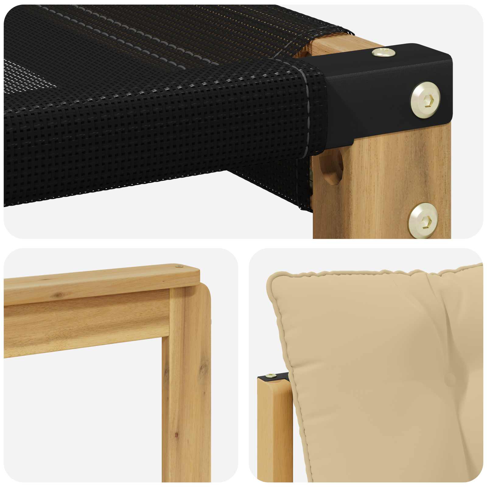 Ensemble de canapés d'extérieur 7 pcs Blanc et Beige - XIOS