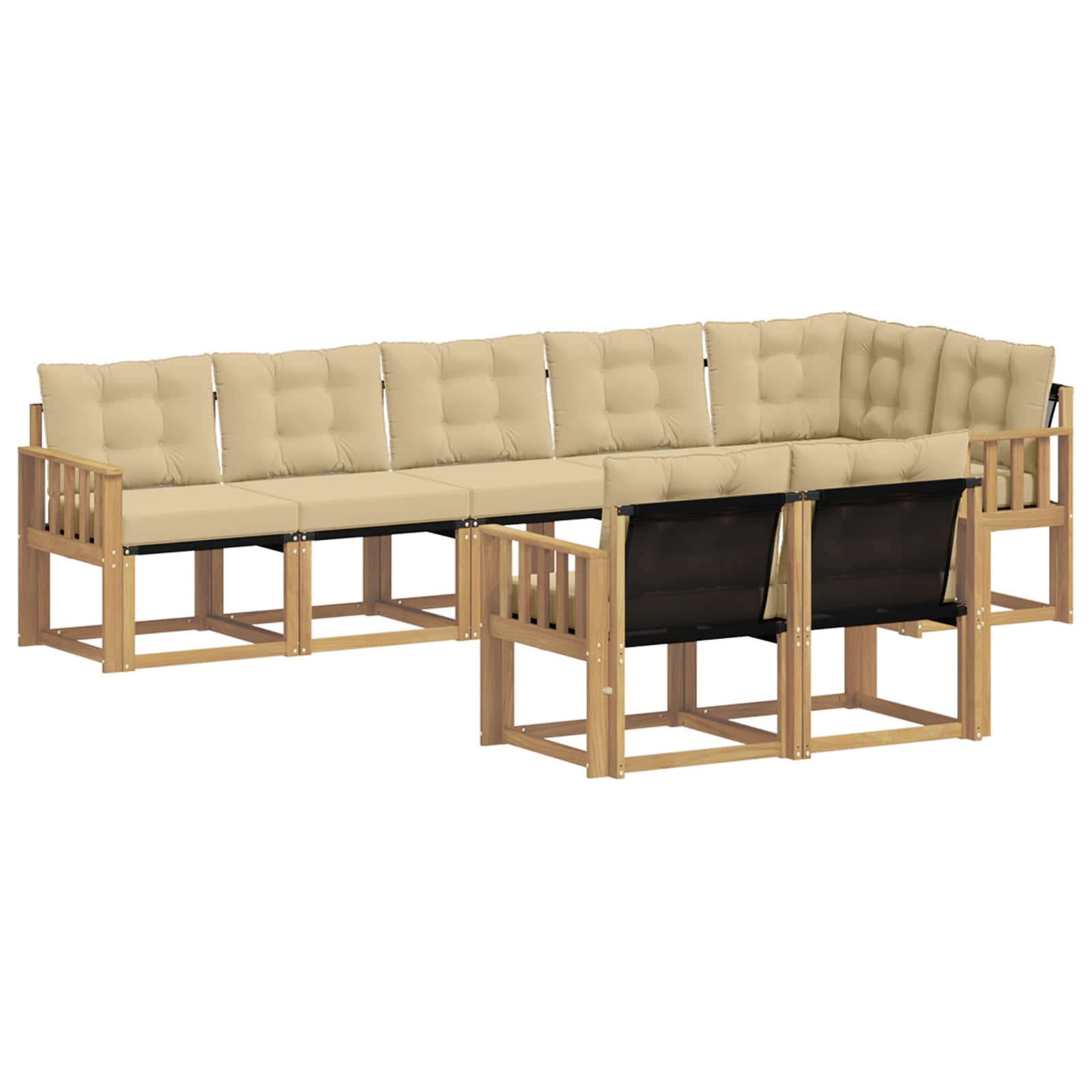 Ensemble de canapés d'extérieur 8 pcs Blanc et Beige - XIOS