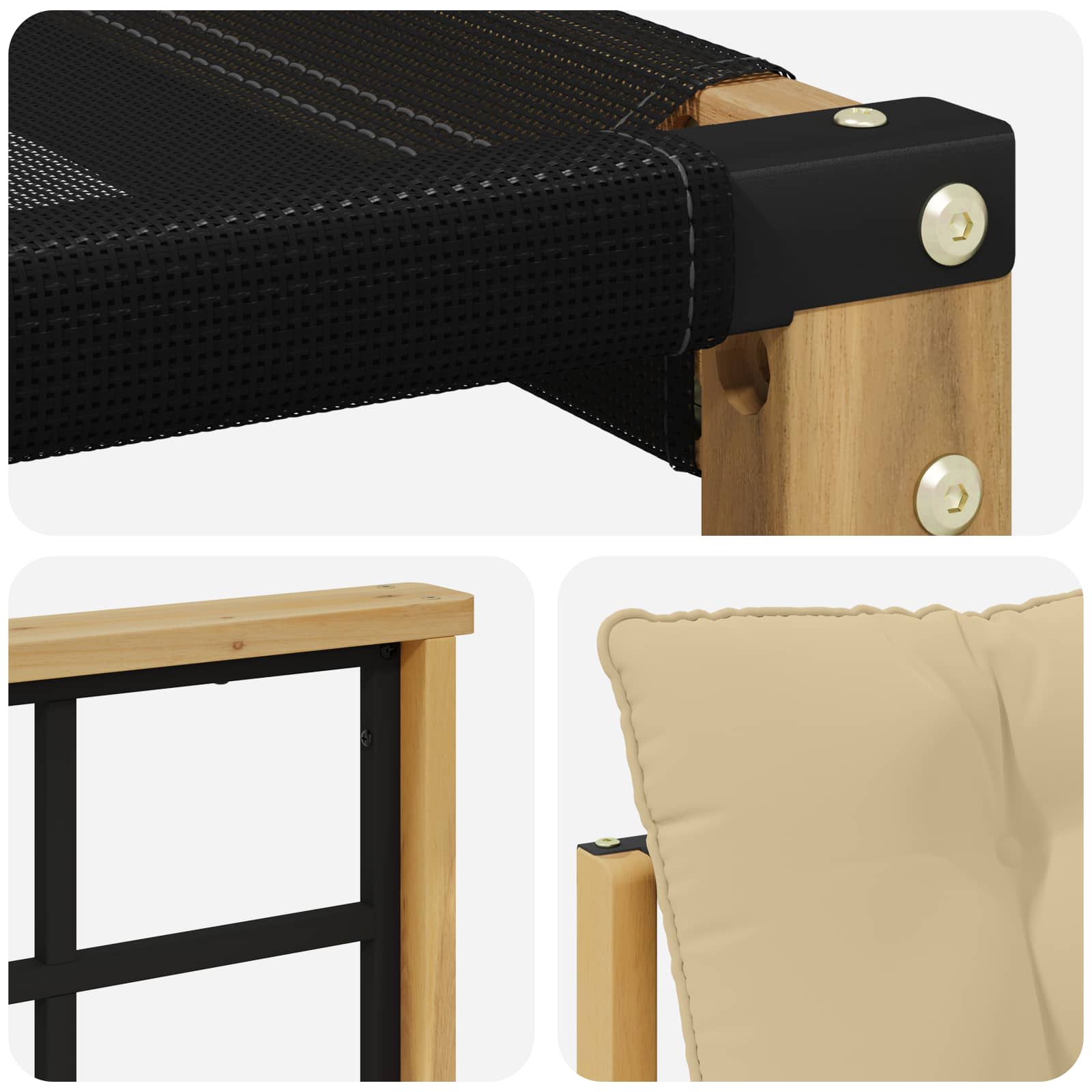Ensemble de canapés d'extérieur 8 pcs Blanc et Beige - XIOS