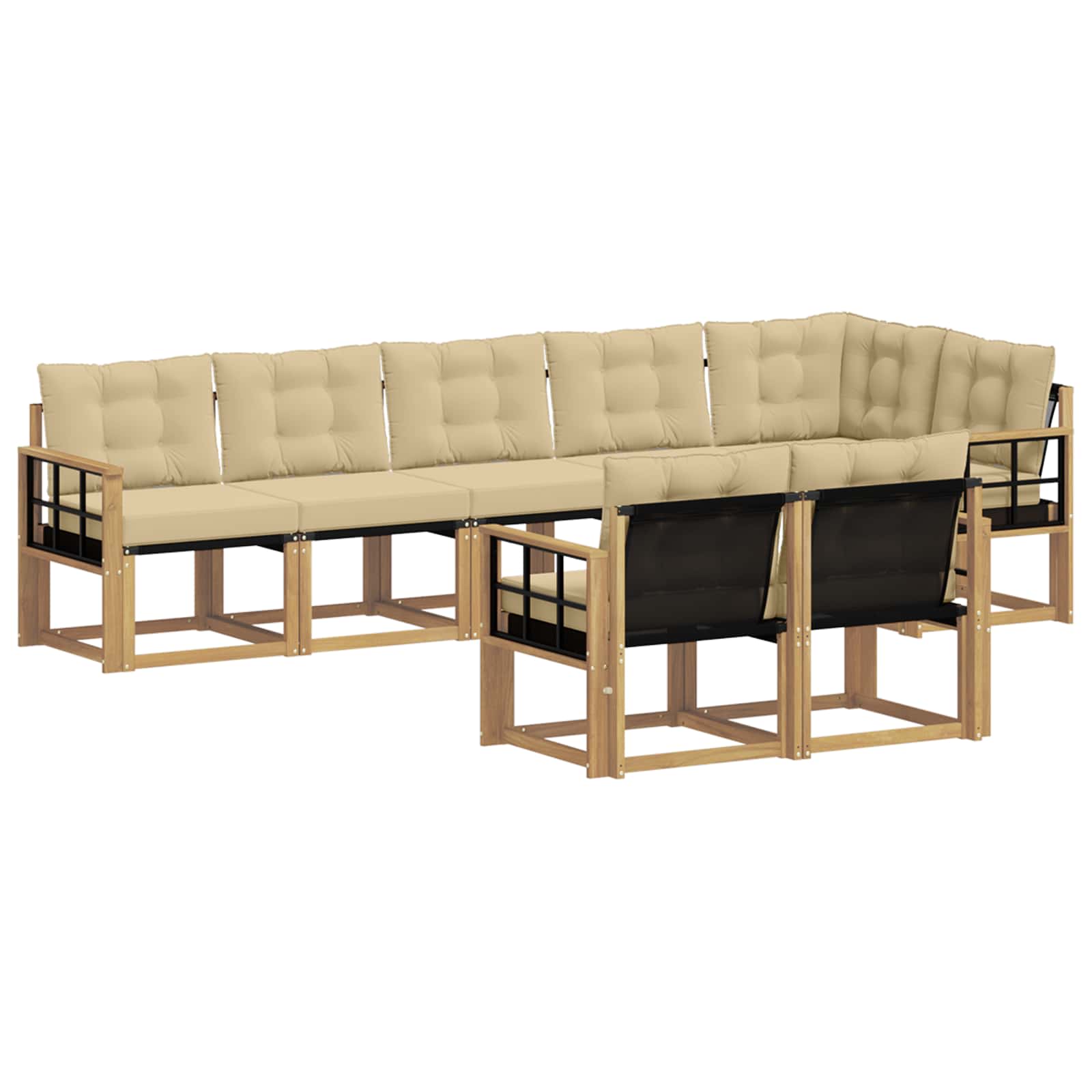 Ensemble de canapés d'extérieur 8 pcs Blanc et Beige - XIOS