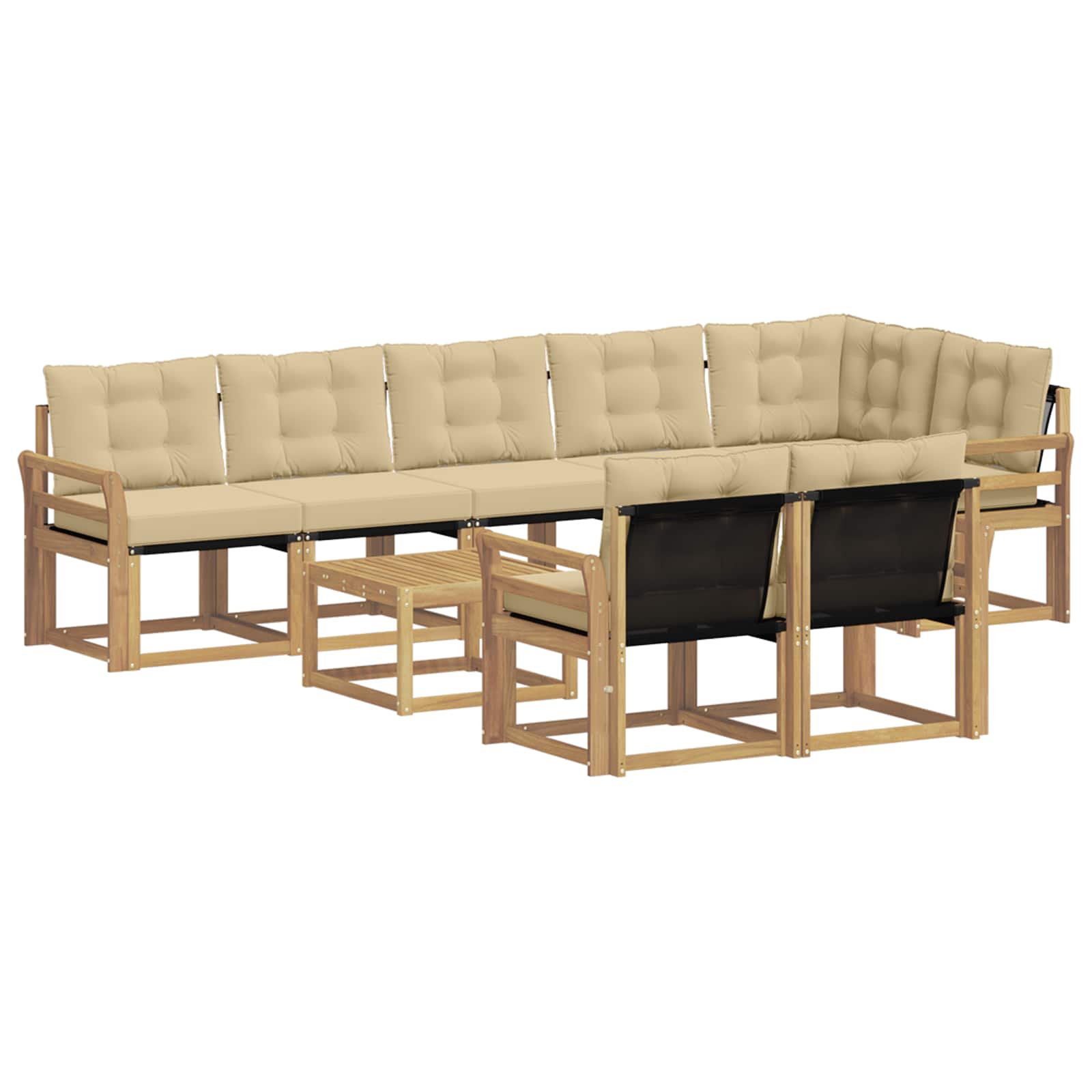 Ensemble de canapés d'extérieur 9 pcs Blanc et Beige - XIOS