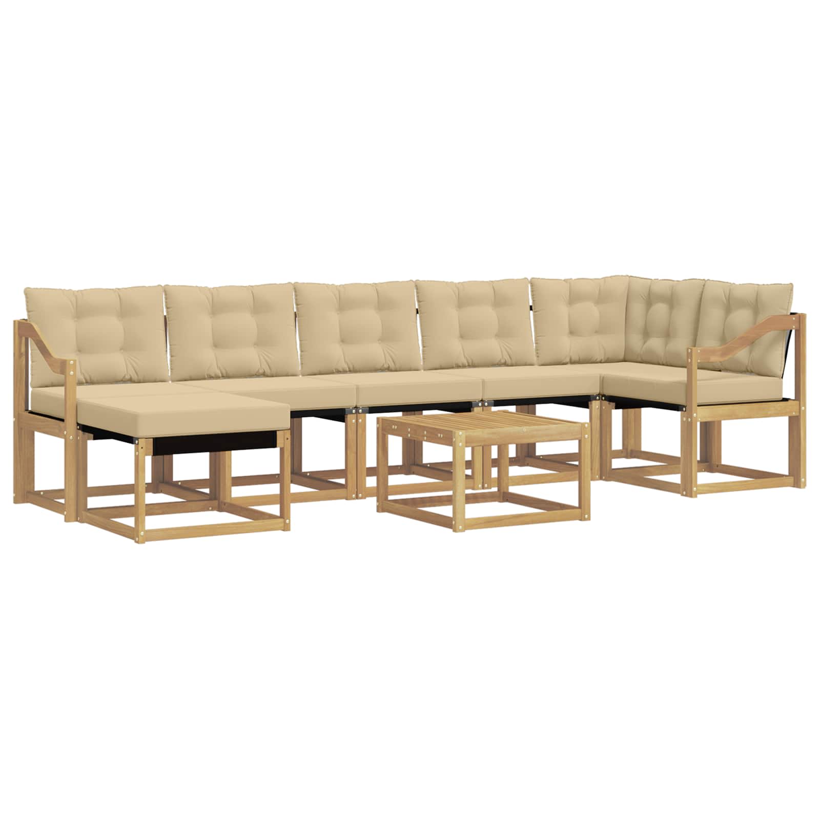 Ensemble de canapés d'extérieur 8 pcs Blanc et Beige - XIOS