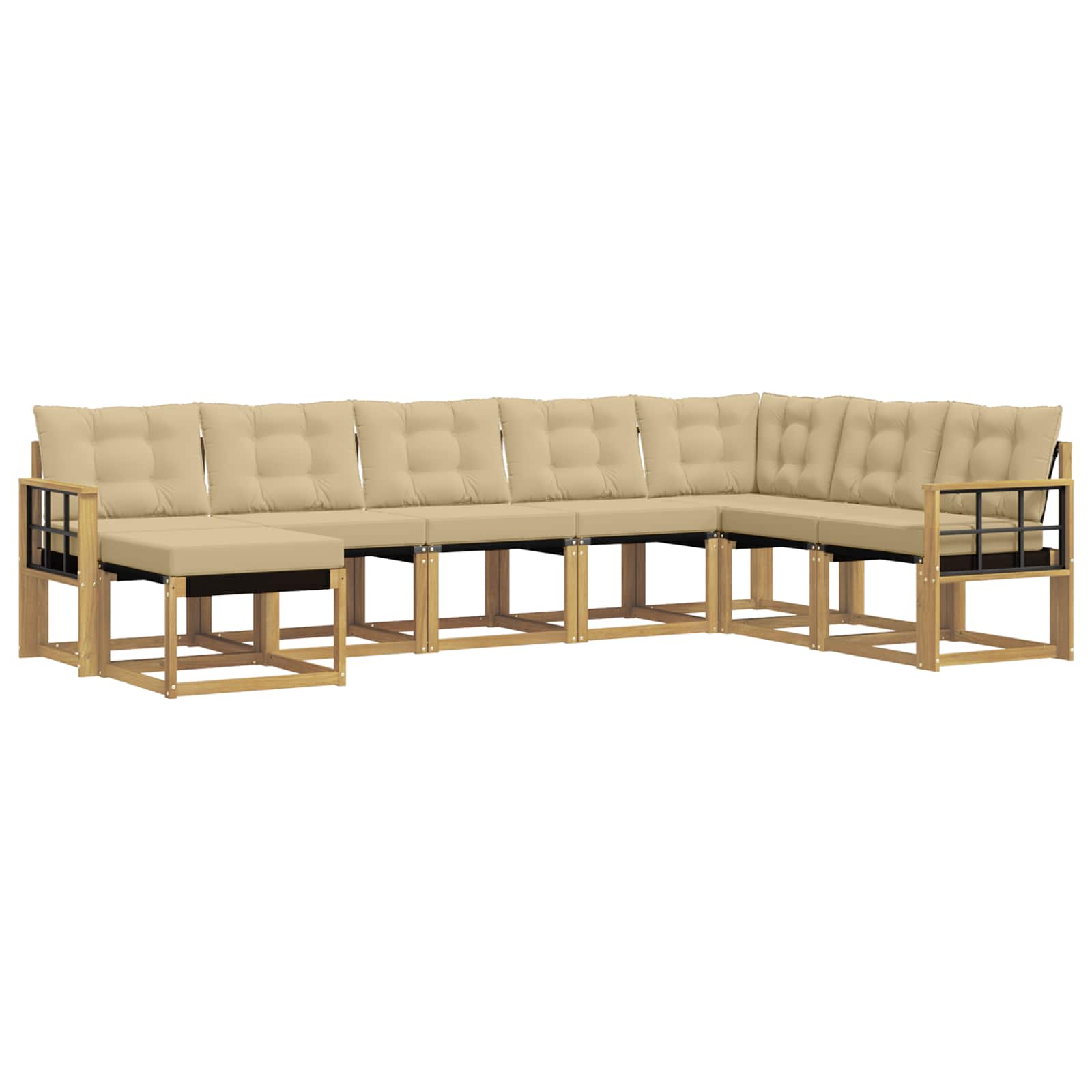 Ensemble de canapés d'extérieur 8 pcs Blanc et Beige - XIOS