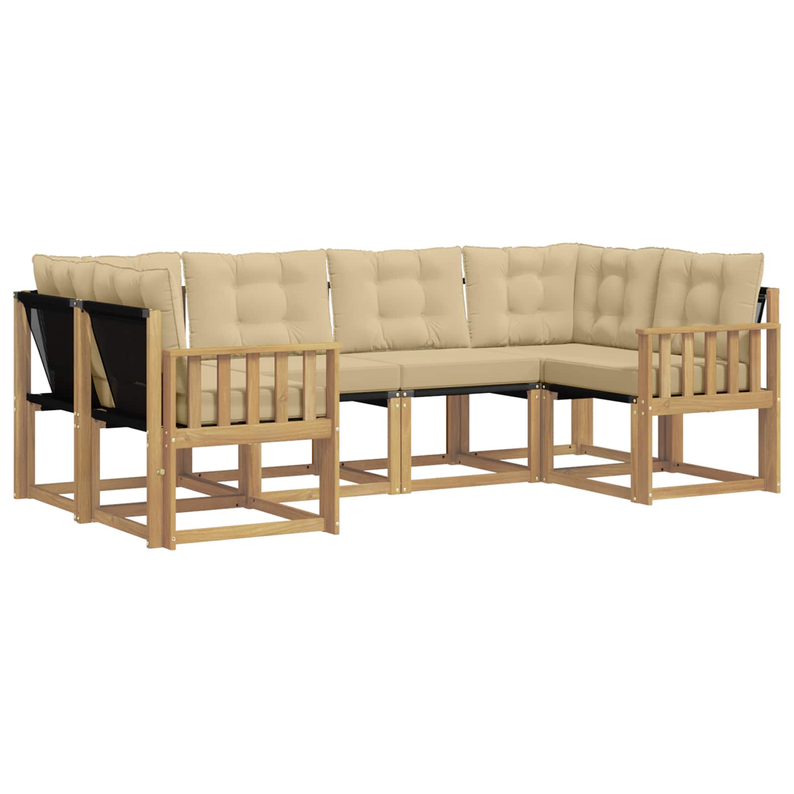 Ensemble de canapés d'extérieur 6 pcs Blanc et Beige - XIOS