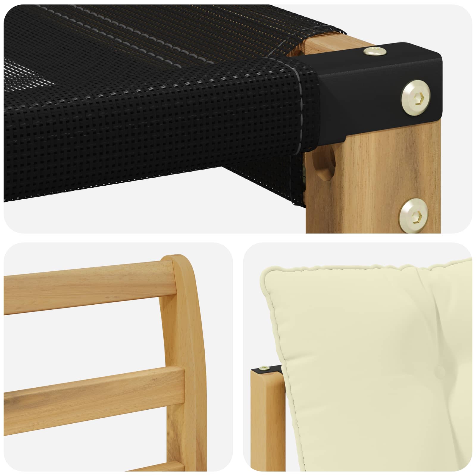 Ensemble de canapés d'extérieur 6 pcs Blanc et crème - XIOS