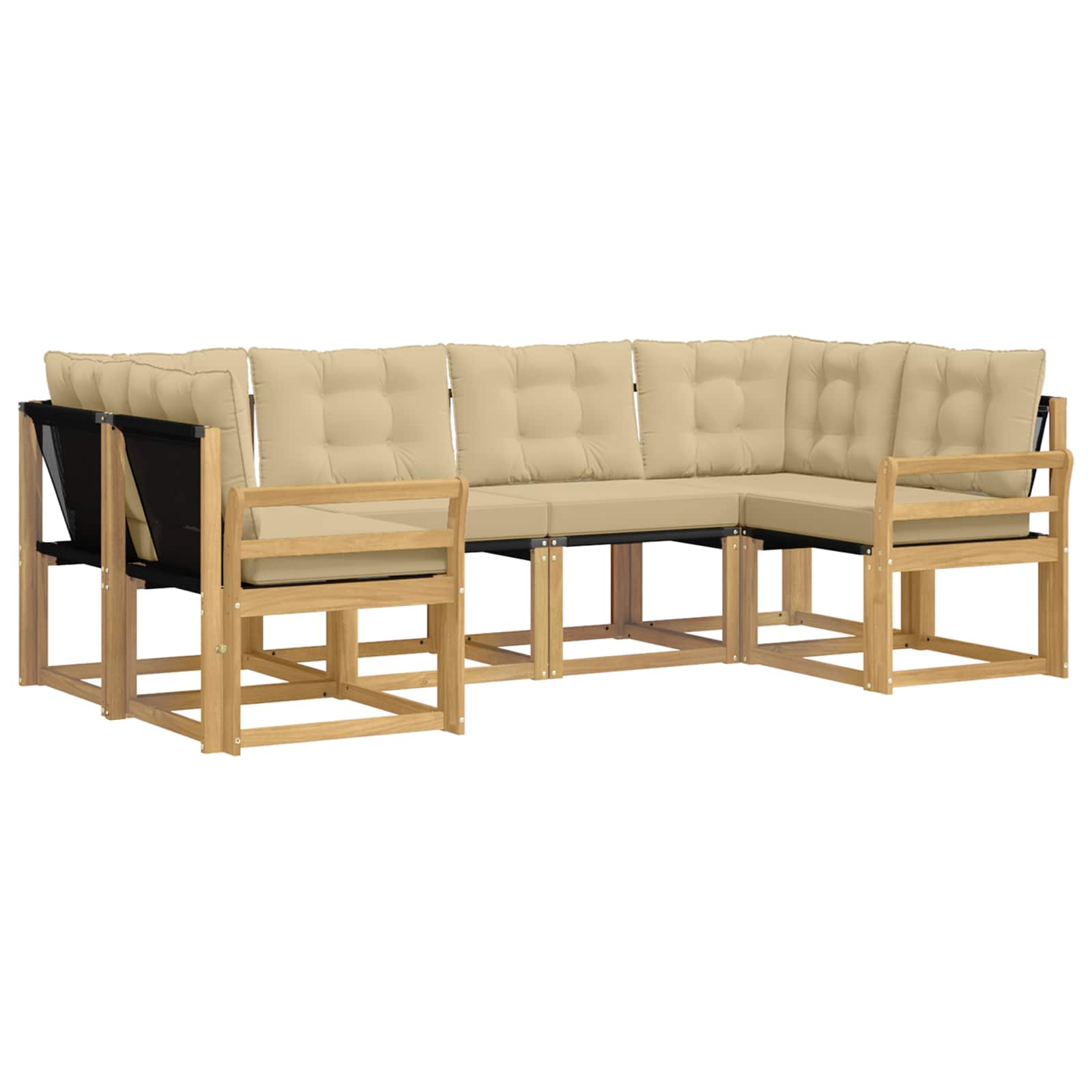 Ensemble de canapés d'extérieur 6 pcs Blanc et Beige - XIOS