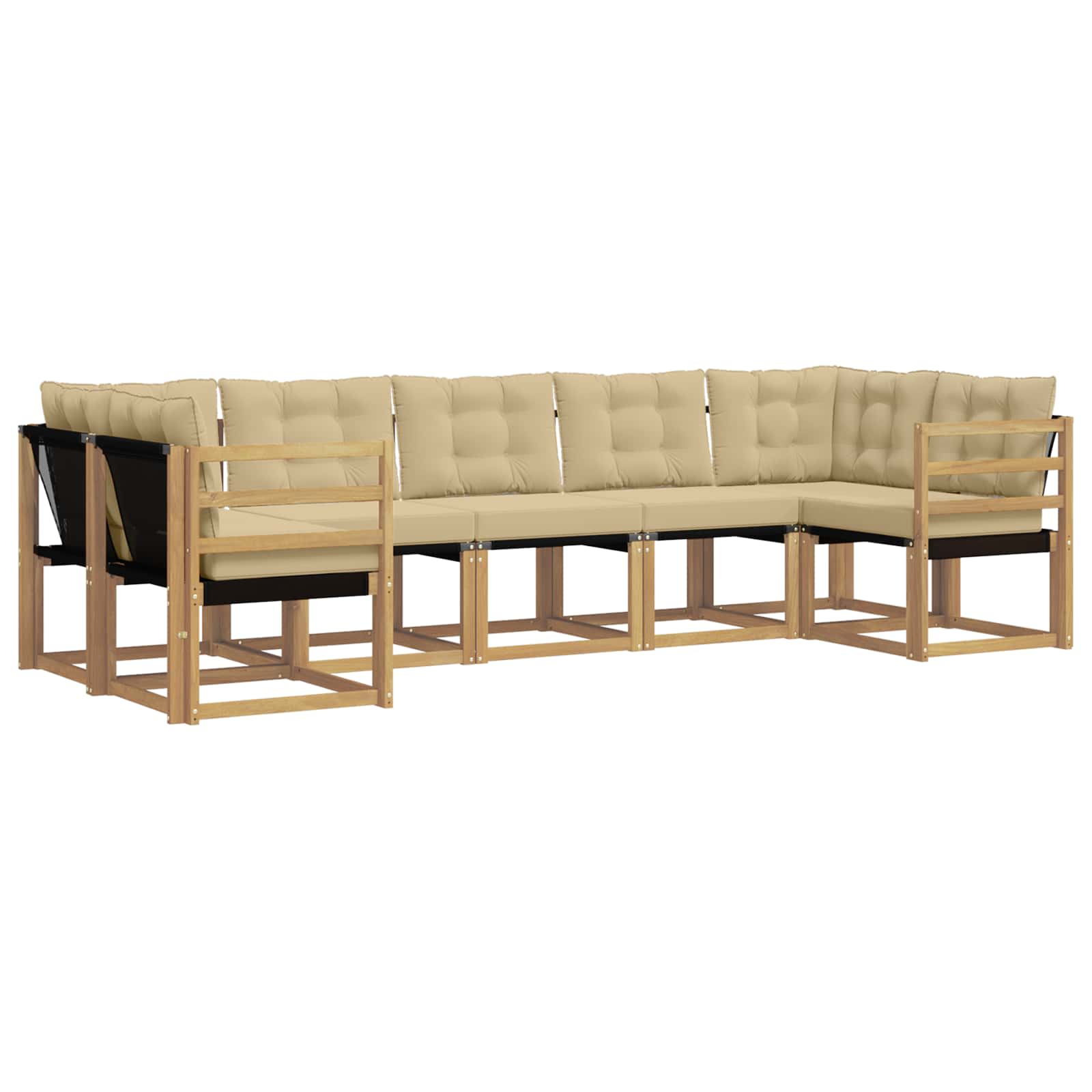 Ensemble de canapés d'extérieur 7 pcs Blanc et Beige - XIOS