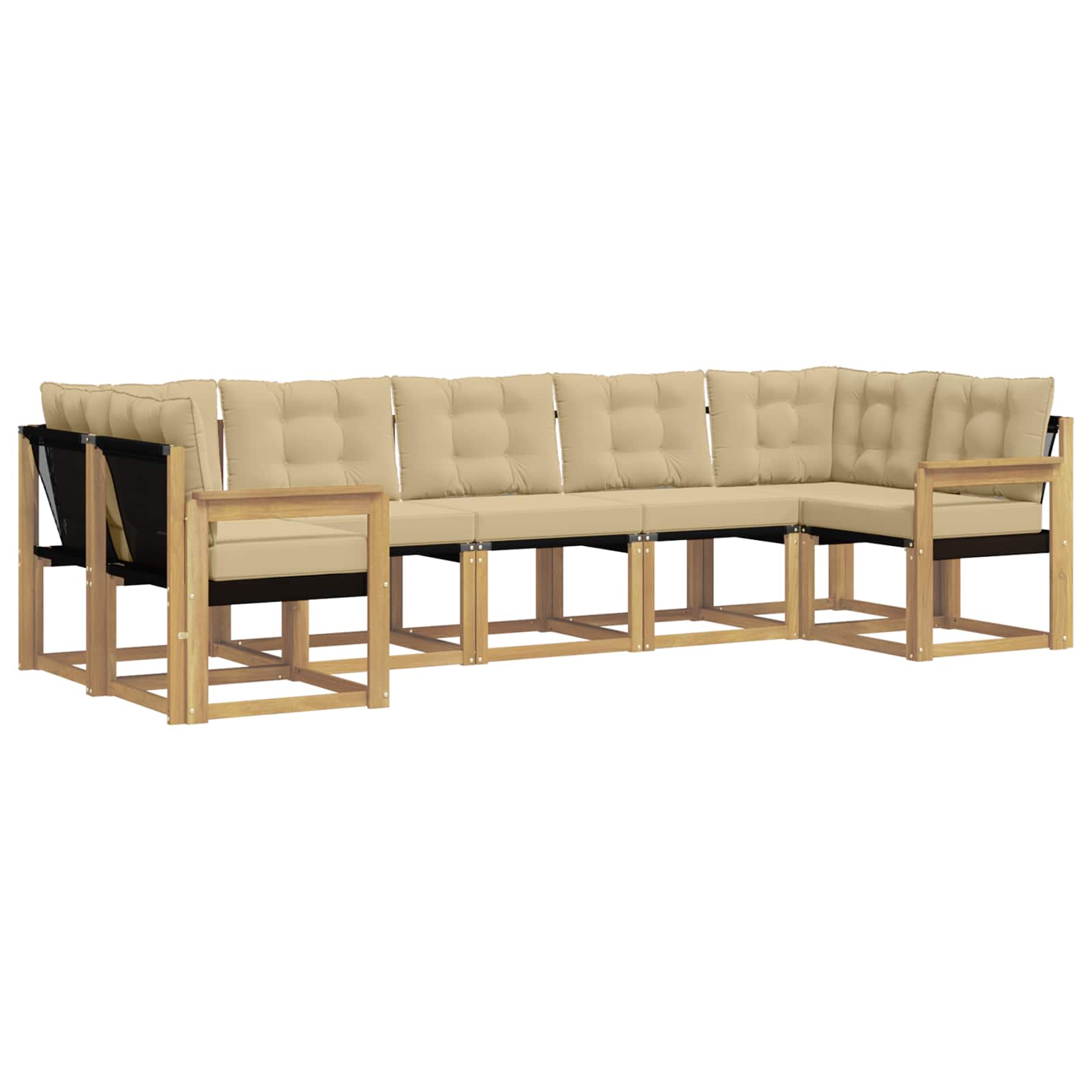 Ensemble de canapés d'extérieur 7 pcs Blanc et Beige - XIOS