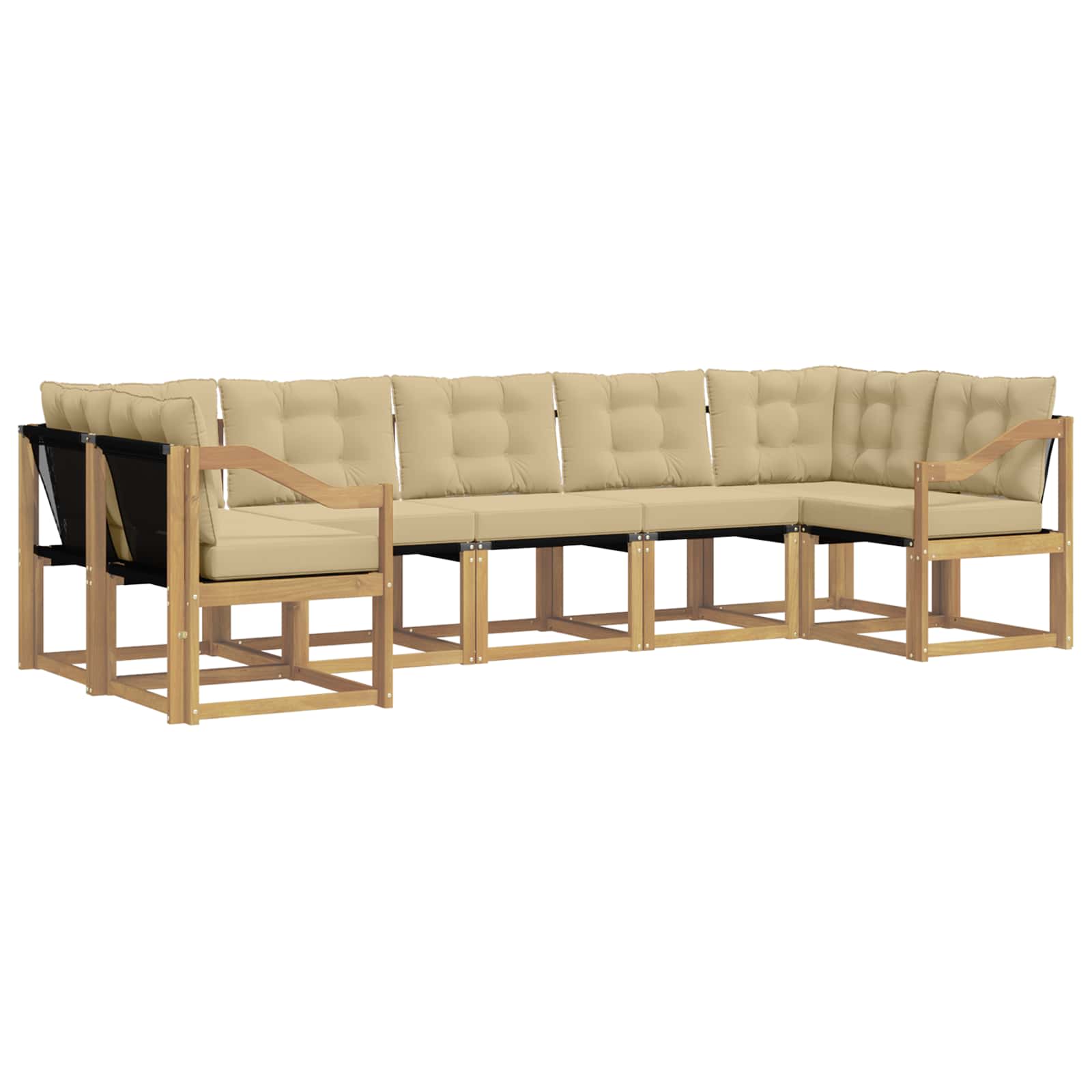 Ensemble de canapés d'extérieur 7 pcs Blanc et Beige - XIOS
