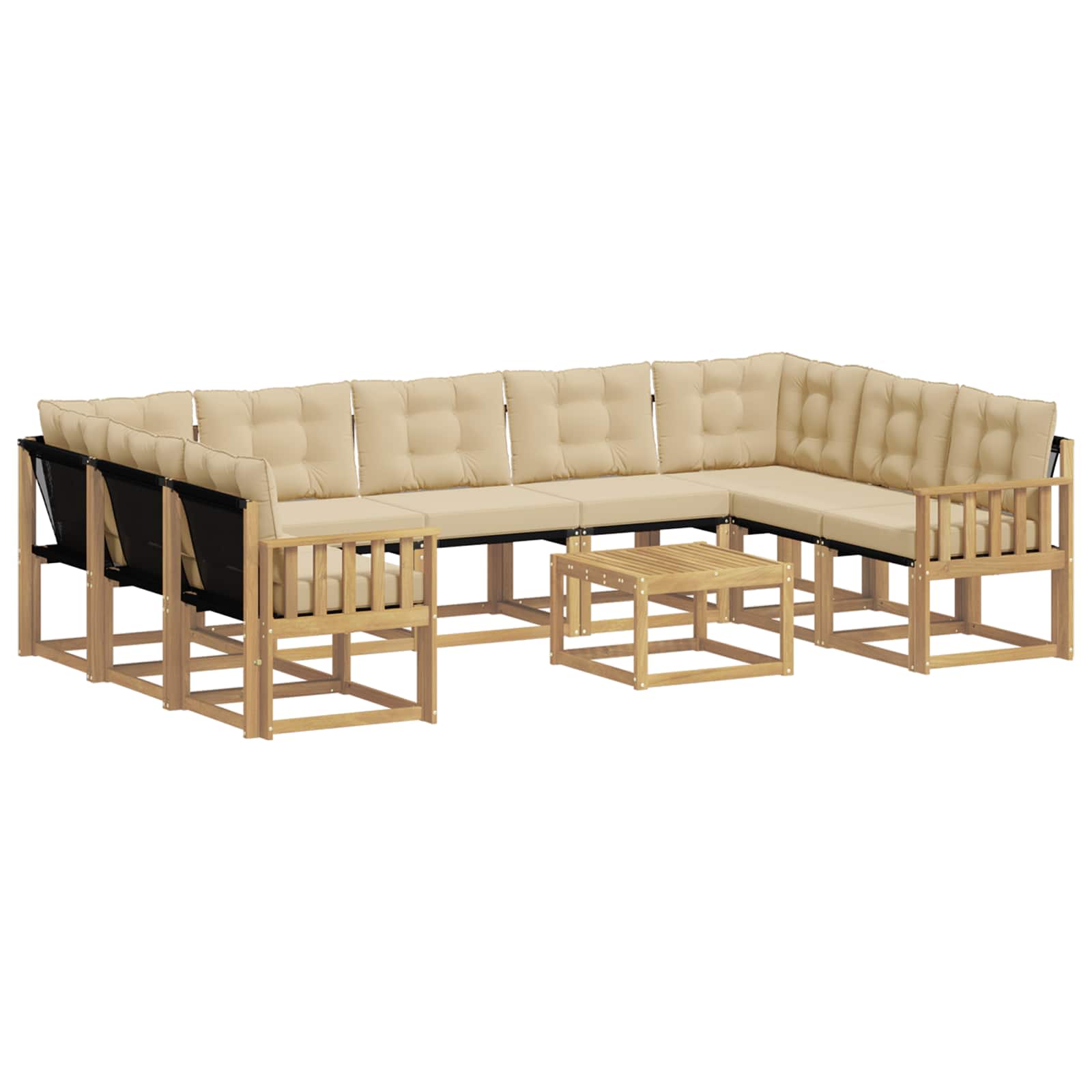 Ensemble de canapés d'extérieur 10 pcs Blanc et Beige - XIOS