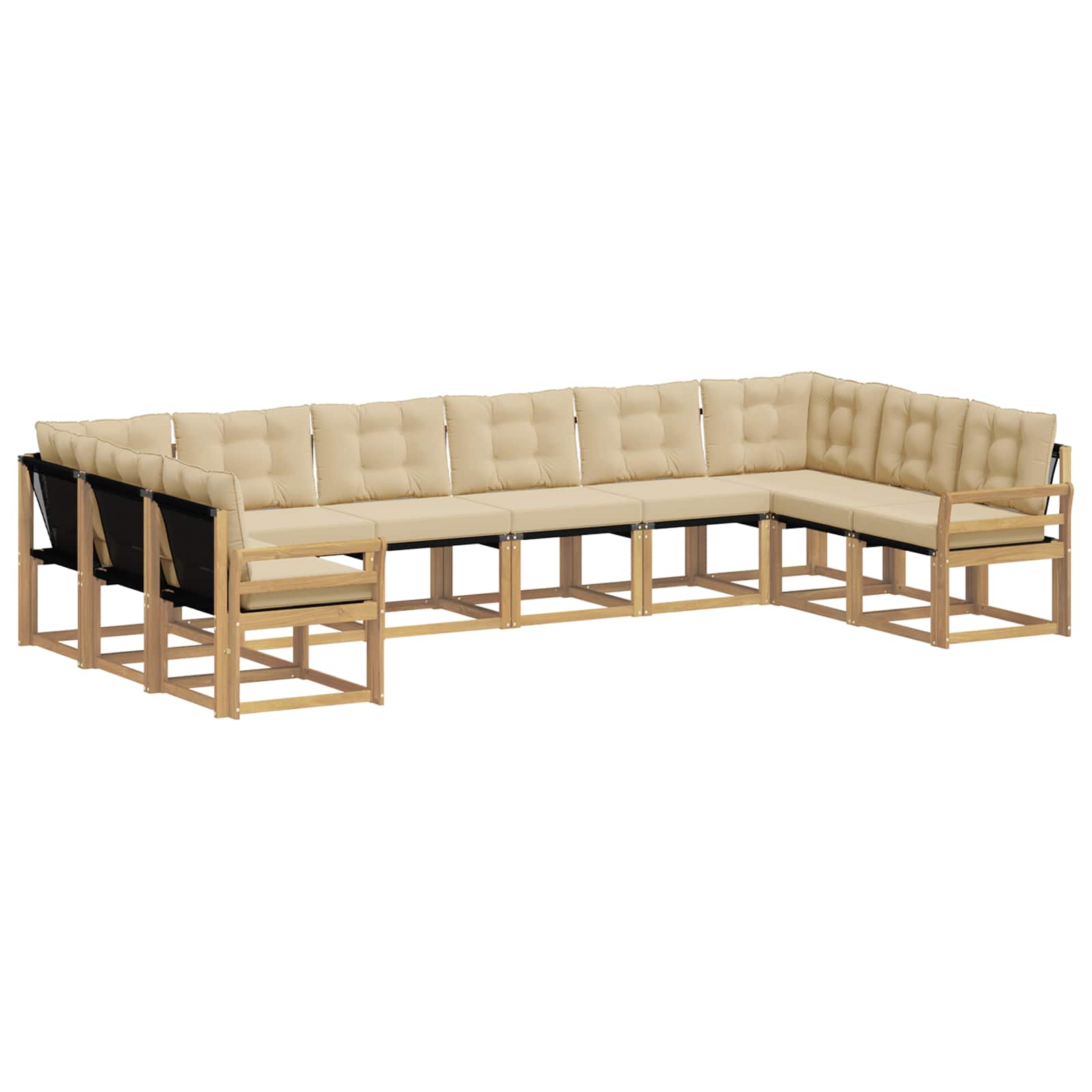 Ensemble de canapés d'extérieur 10 pcs Blanc et Beige - XIOS