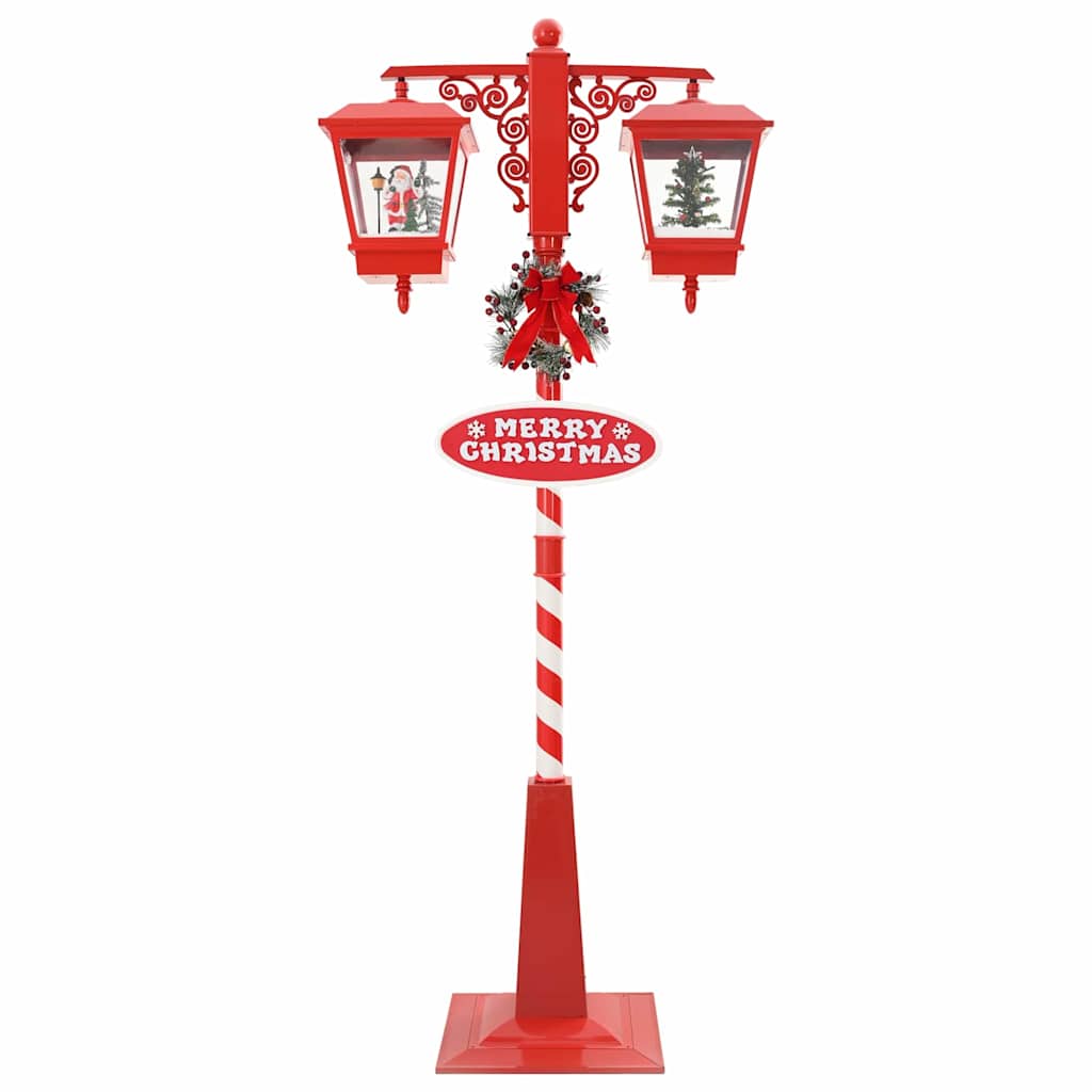 Lampe de rue de Noël avec 2 lanternes Rouge 40,5 x 80 x 188 cm - XIOS
