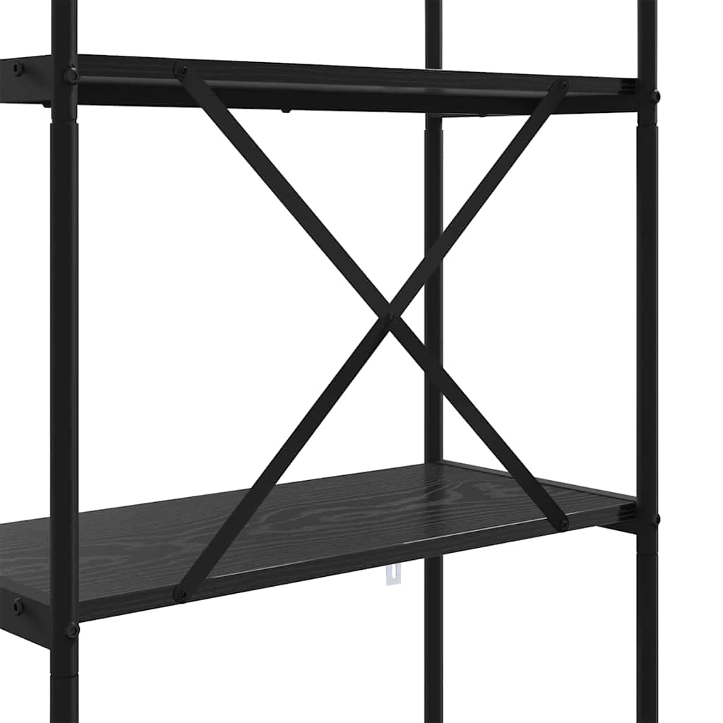 Étagère 5 niveaux 80 x 30 x 183 cm Bois d'ingénierie Chêne noir - XIOS