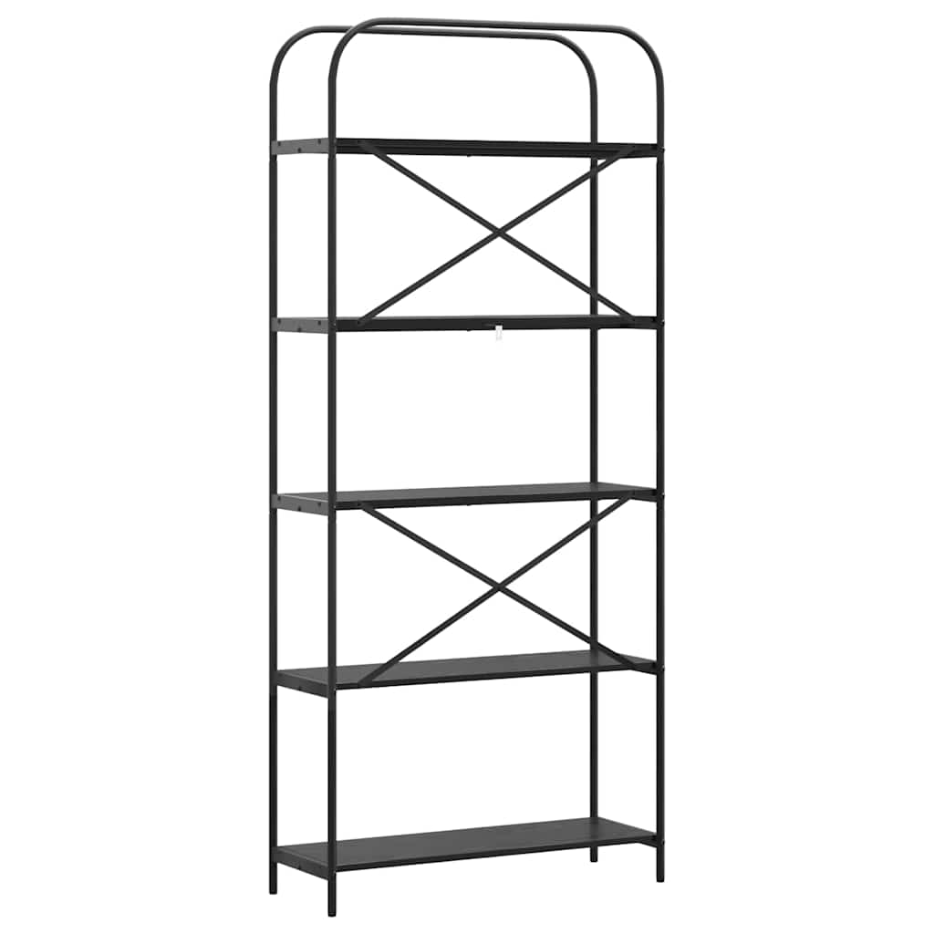 Étagère 5 niveaux 80 x 30 x 183 cm Bois d'ingénierie Chêne noir - XIOS