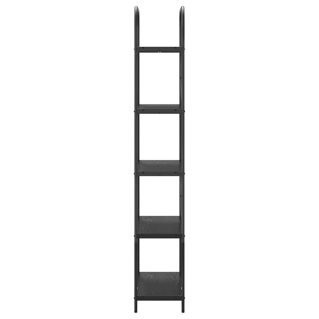 Étagère 5 niveaux 80 x 30 x 183 cm Bois d'ingénierie Chêne noir - XIOS