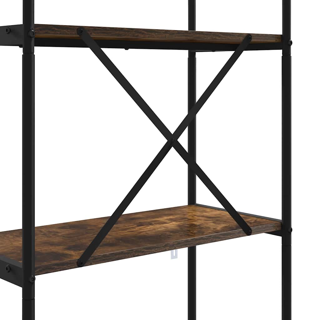 Étagère 5 niveaux 80 x 30 x 183 cm Bois d'ingénierie Chêne fumé - XIOS