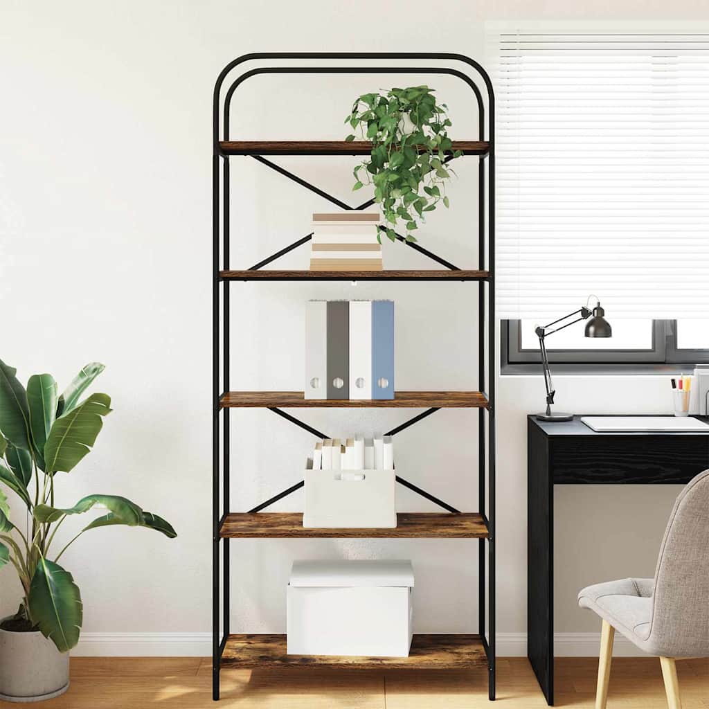 Étagère Chêne fumé 80 x 30 x 183 cm Bois d'ingénierie - XIOS