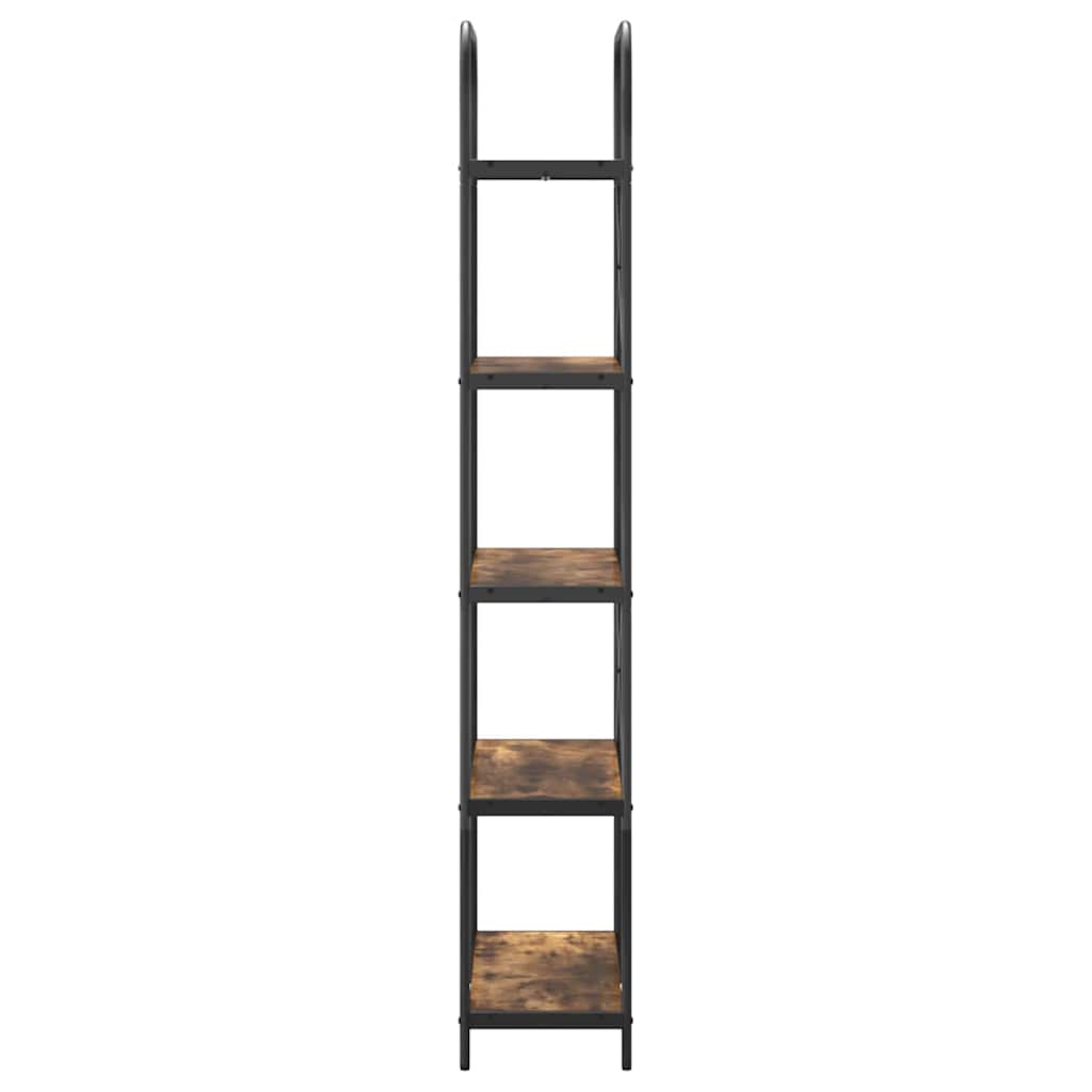 Étagère 5 niveaux 80 x 30 x 183 cm Bois d'ingénierie Chêne fumé - XIOS