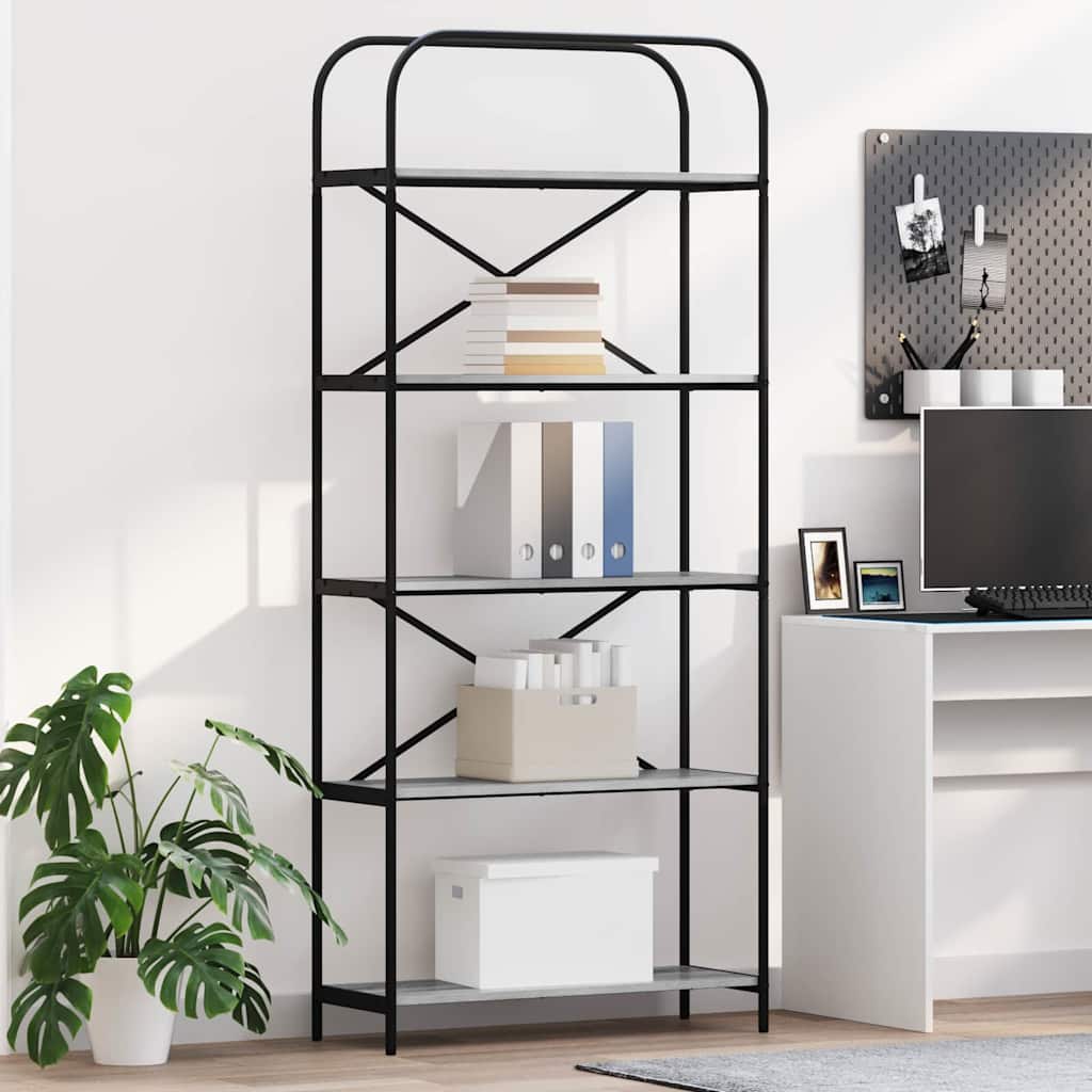 Étagère Sonoma gris 80 x 30 x 183 cm Bois d'ingénierie - XIOS