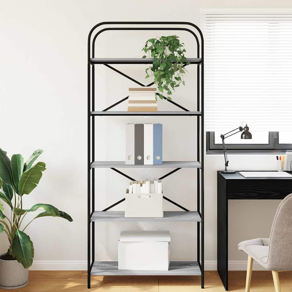 Étagère Sonoma gris 80 x 30 x 183 cm Bois d'ingénierie - XIOS