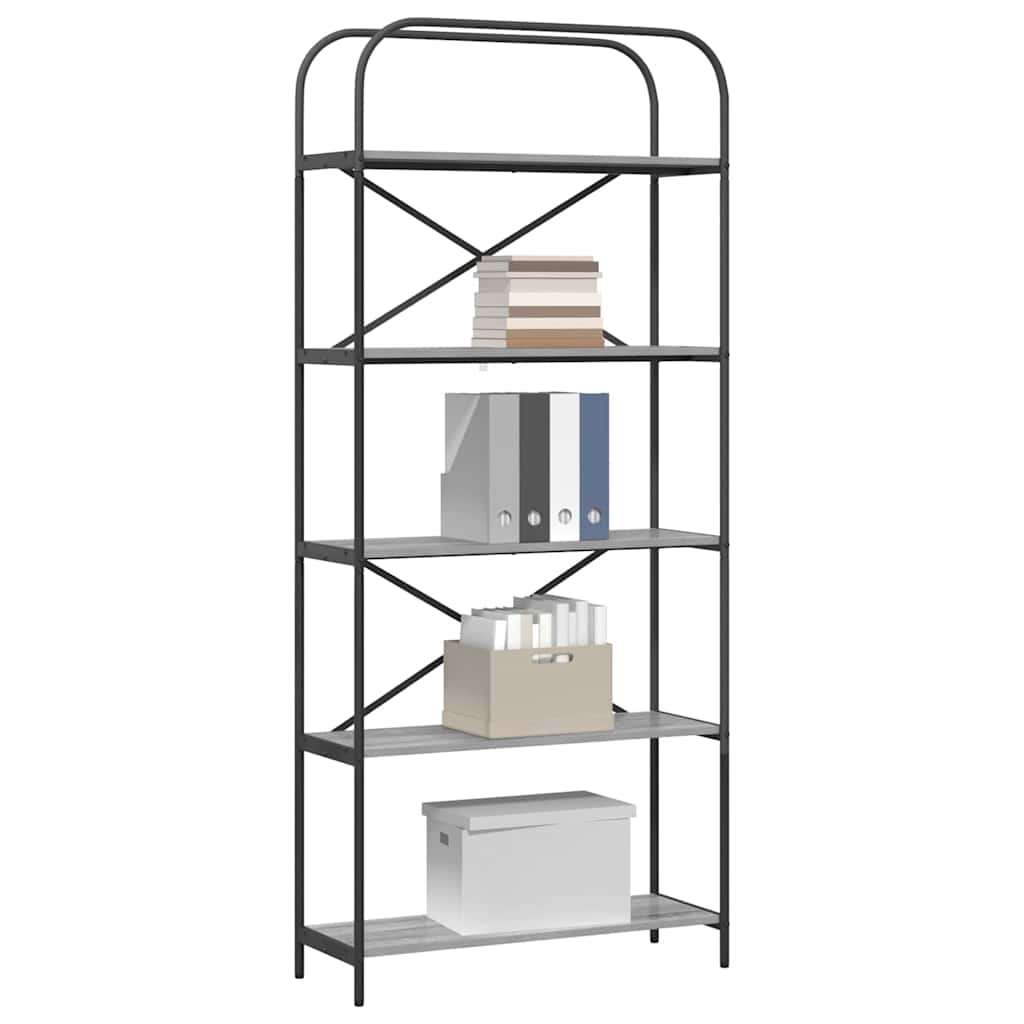 Étagère Sonoma gris 80 x 30 x 183 cm Bois d'ingénierie - XIOS