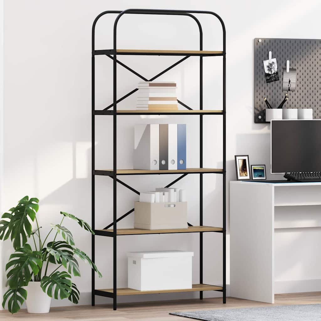 Étagère chêne artisanal 80 x 30 x 183 cm Bois d'ingénierie - XIOS