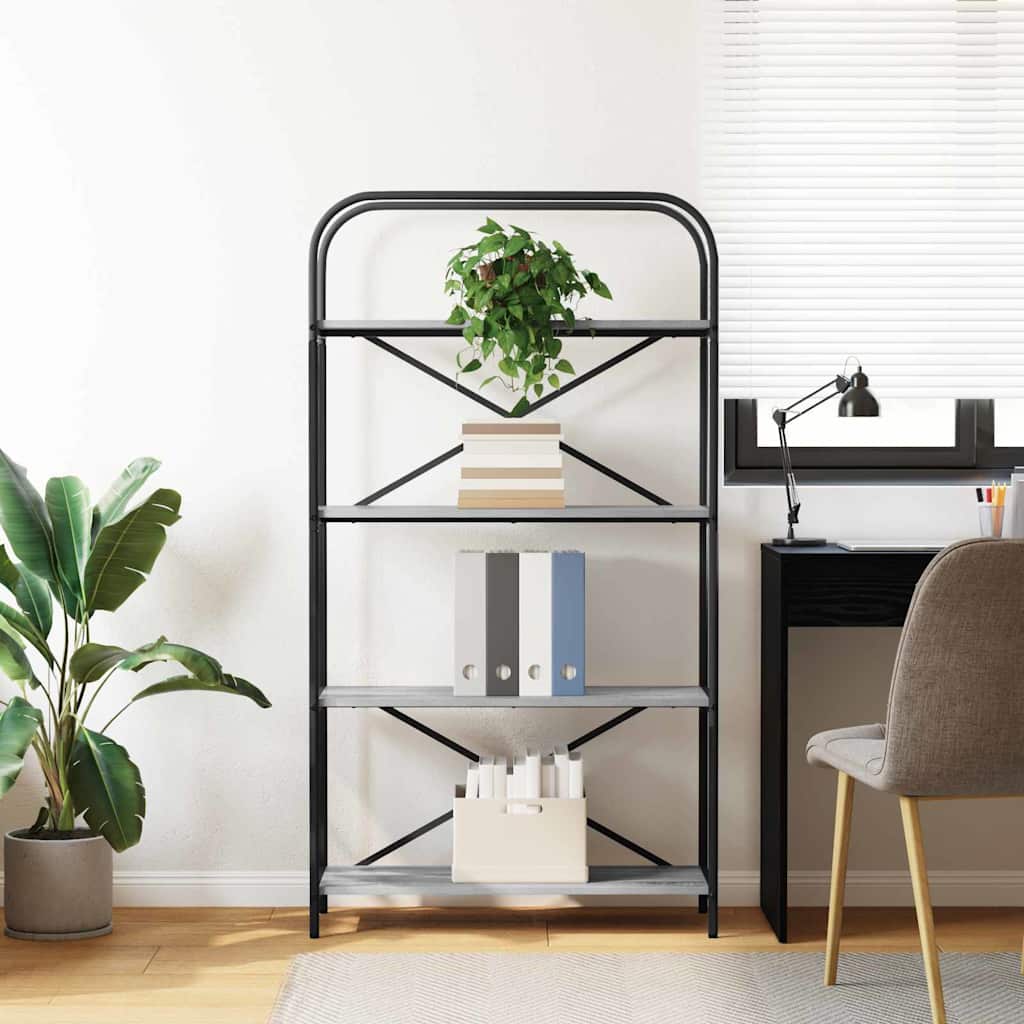 Étagère Sonoma gris 80 x 30 x 146 cm Bois d'ingénierie - XIOS