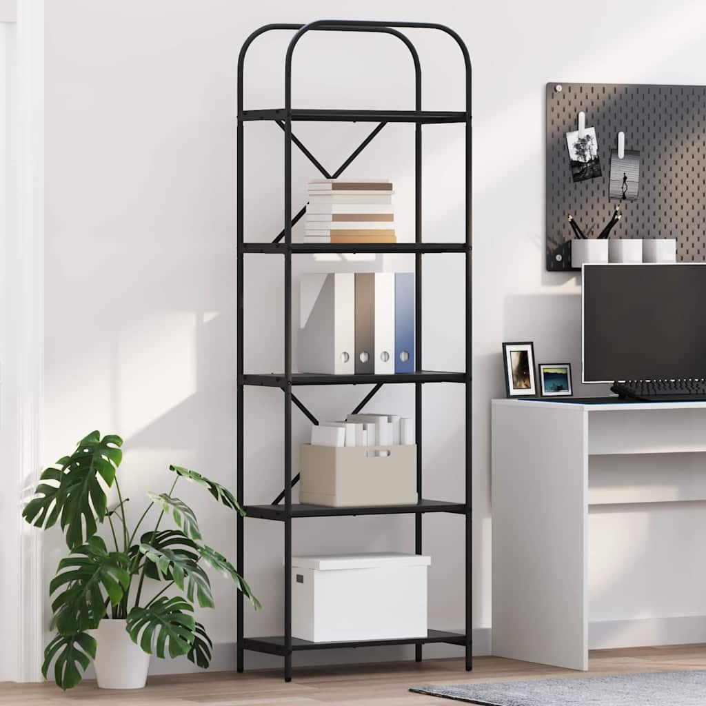 Étagère 5 niveaux 60 x 30 x 183 cm Bois d'ingénierie Chêne noir - XIOS