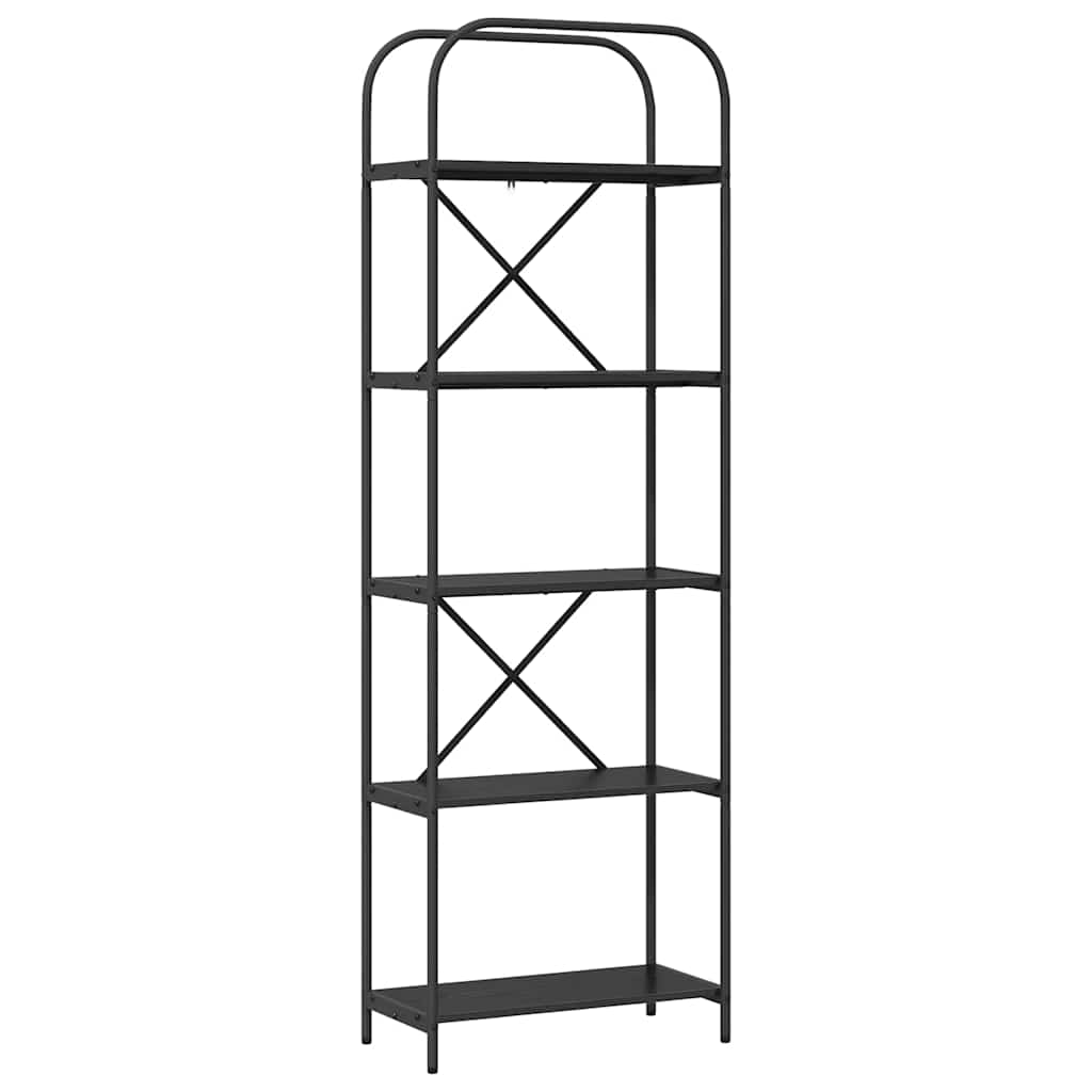 Étagère 5 niveaux 60 x 30 x 183 cm Bois d'ingénierie Chêne noir - XIOS