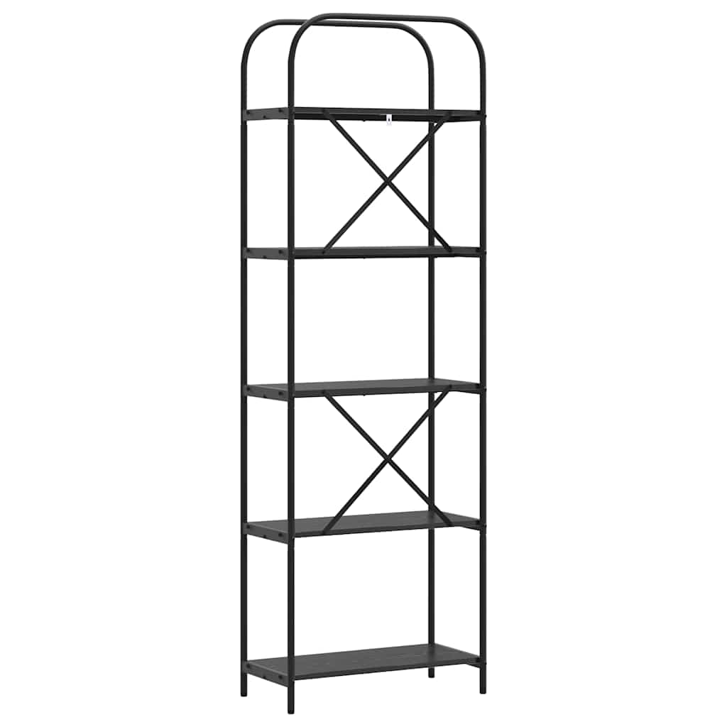 Étagère 5 niveaux 60 x 30 x 183 cm Bois d'ingénierie Chêne noir - XIOS