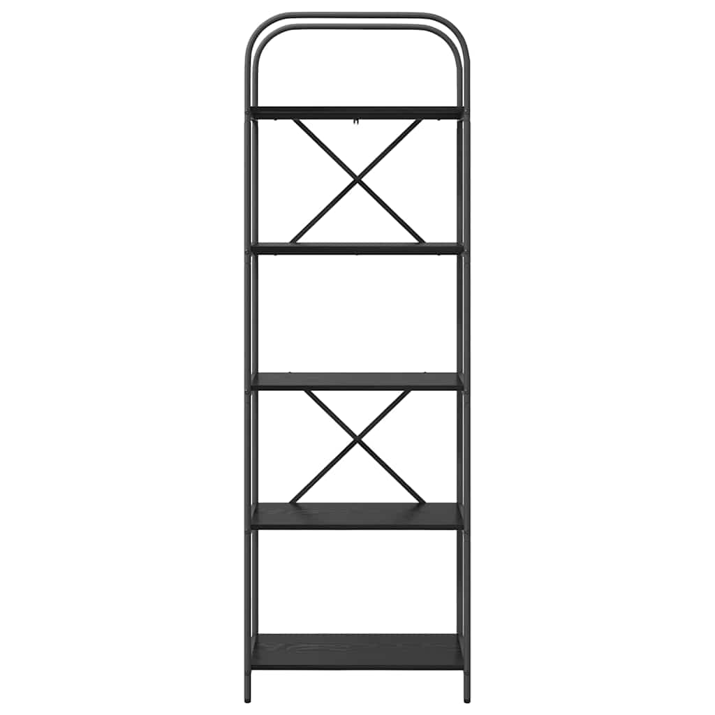 Étagère 5 niveaux 60 x 30 x 183 cm Bois d'ingénierie Chêne noir - XIOS