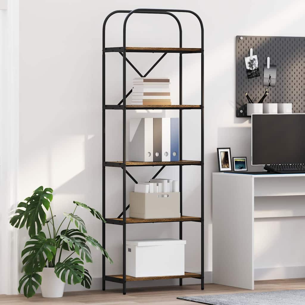 Étagère Chêne fumé 60 x 30 x 183 cm Bois d'ingénierie - XIOS