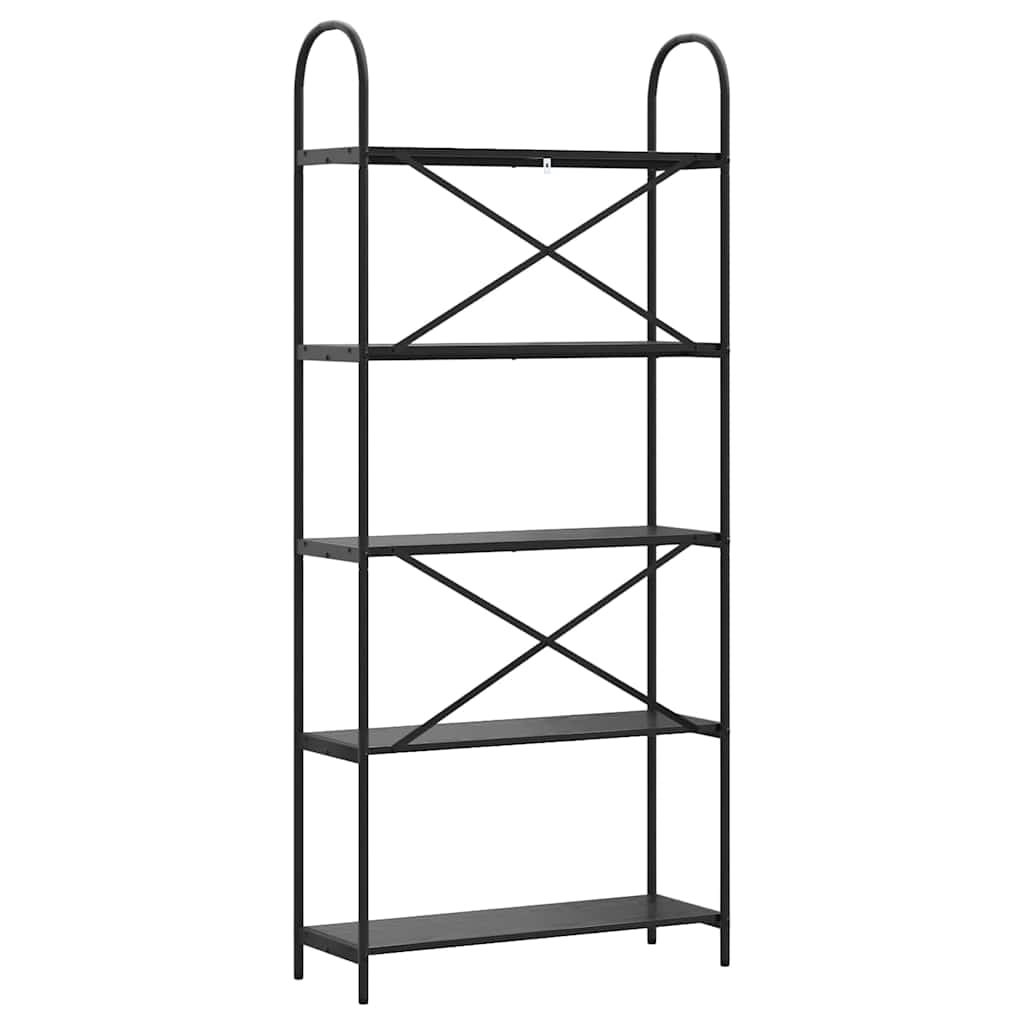 Étagère 5 niveaux 80 x 30 x 183 cm Bois d'ingénierie Chêne noir - XIOS