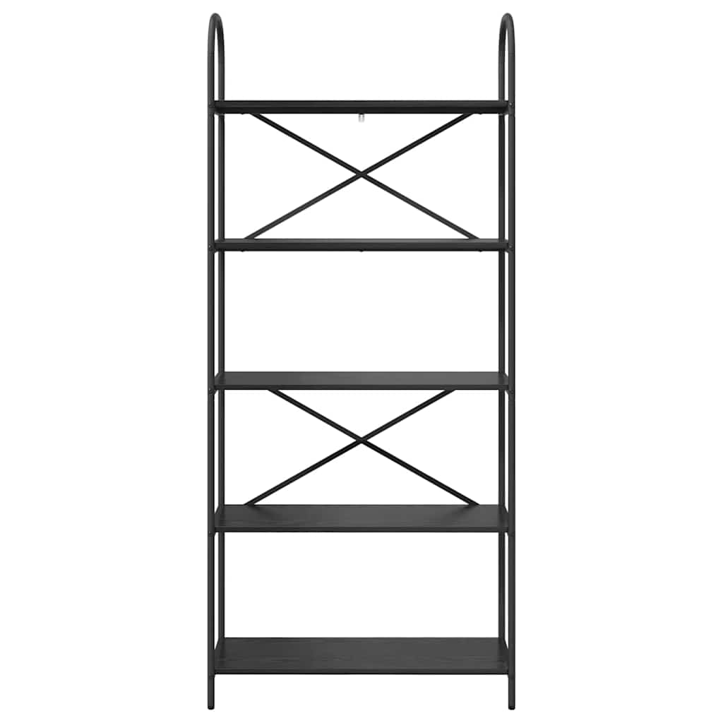 Étagère 5 niveaux 80 x 30 x 183 cm Bois d'ingénierie Chêne noir - XIOS