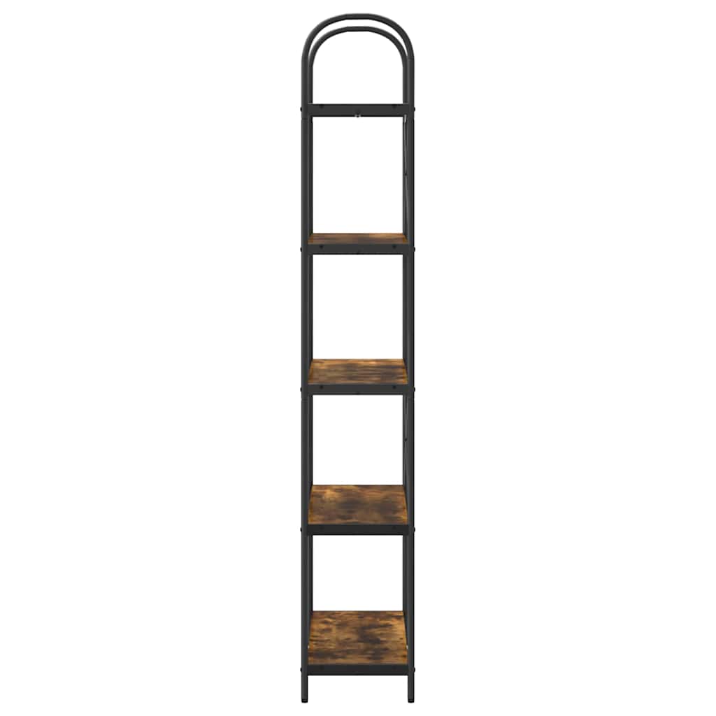 Étagère 5 niveaux 80 x 30 x 183 cm Bois d'ingénierie Chêne fumé - XIOS