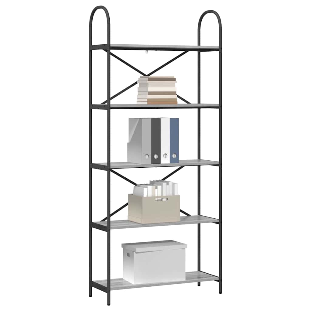 Étagère Gris Sonoma 80 x 30 x 183 cm Bois d'ingénierie - XIOS