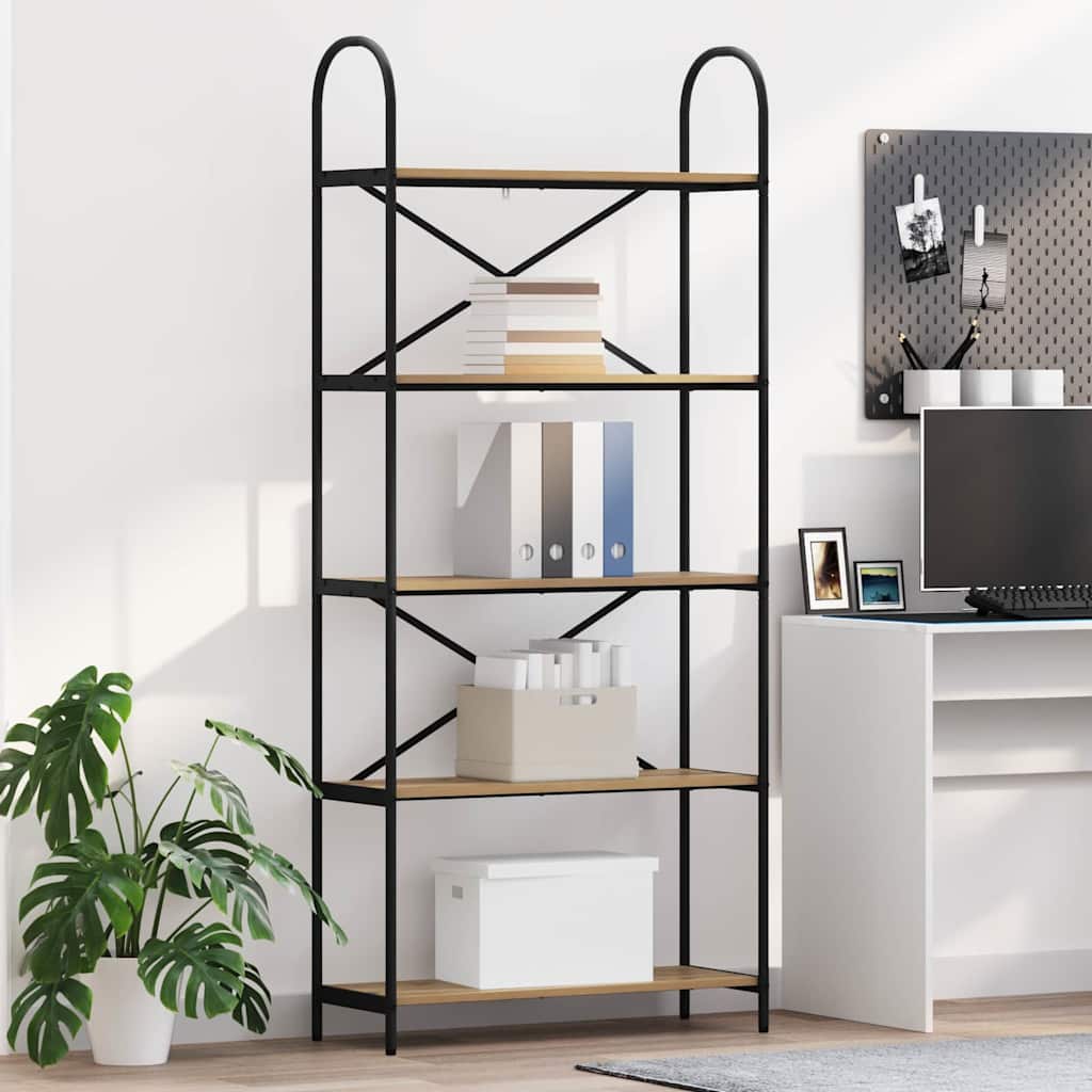 Étagère chêne artisanal 80 x 30 x 183 cm Bois d'ingénierie - XIOS