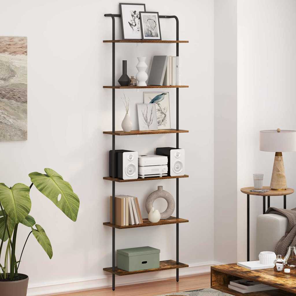 Étagère Chêne fumé 60 x 24 x 203 cm Bois d'ingénierie - XIOS