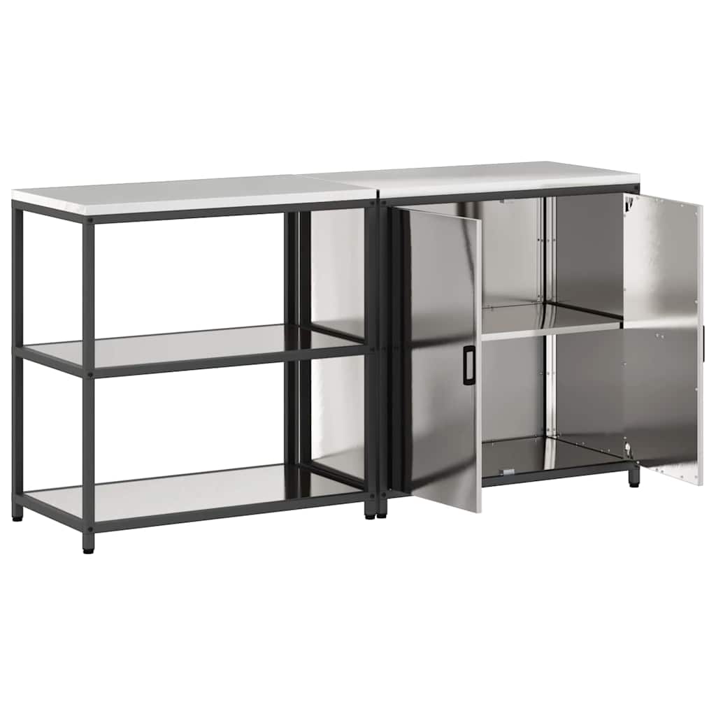 Ensemble de rangement cuisine HATTEM 2 pc Argenté
