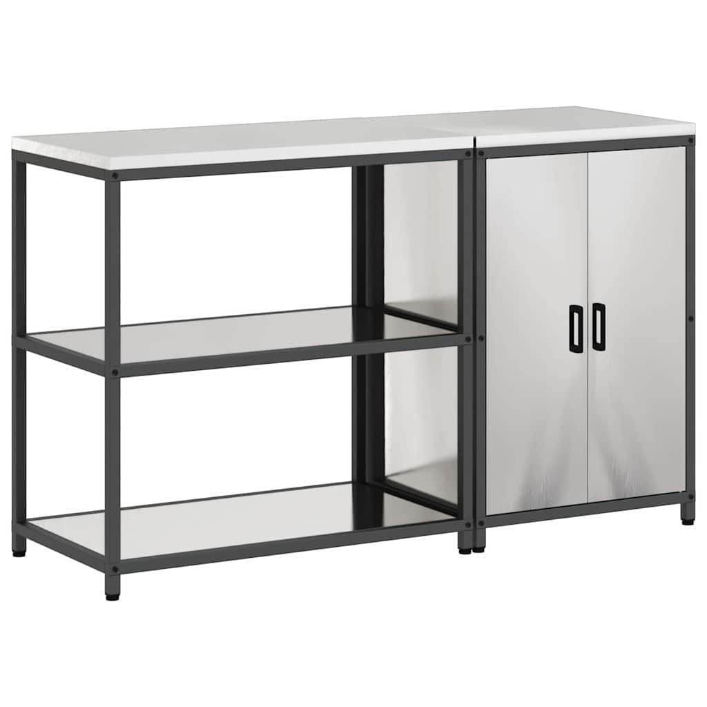 Ensemble de rangement cuisine HATTEM 2 pc Argenté - XIOS
