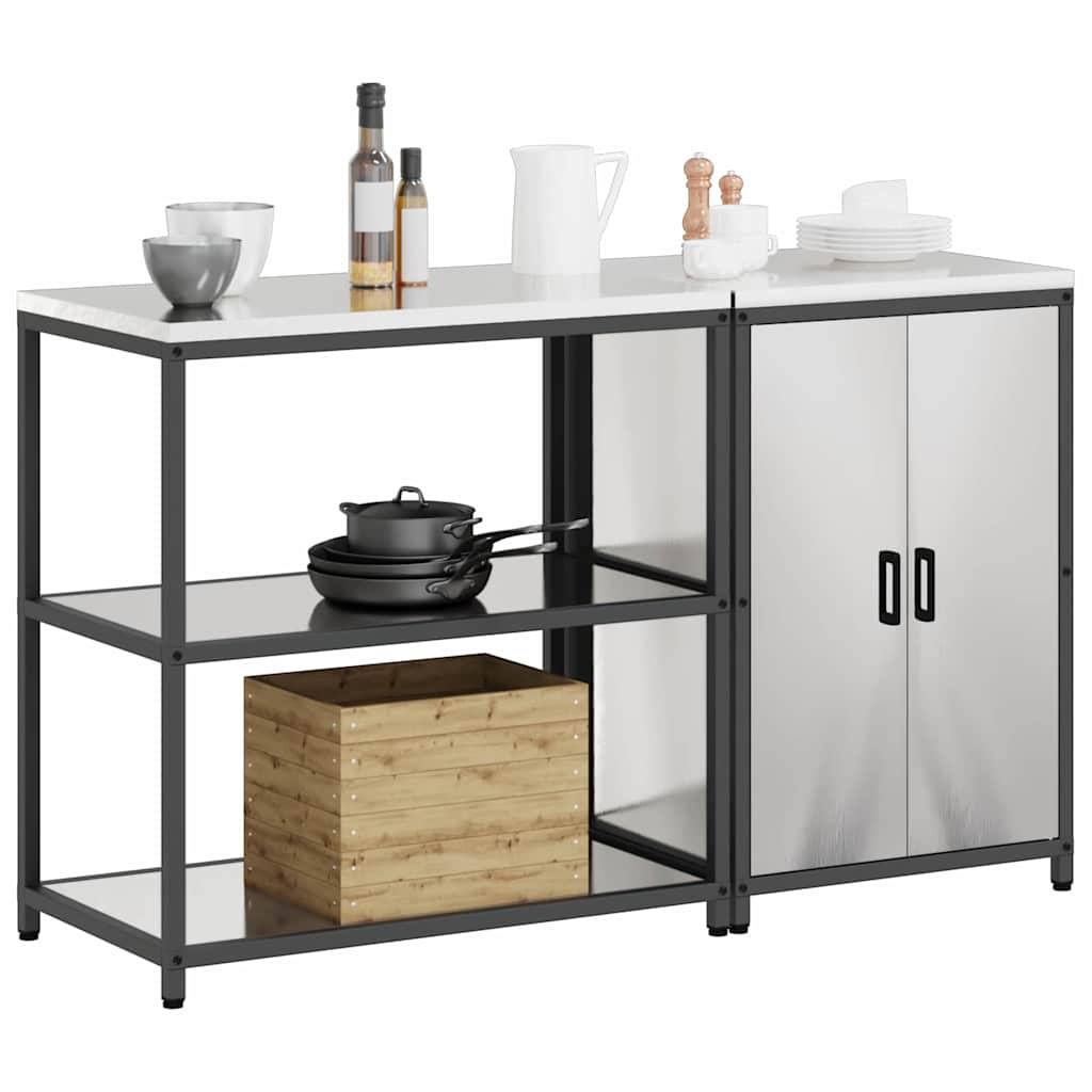 Ensemble de rangement cuisine HATTEM 2 pc Argenté - XIOS