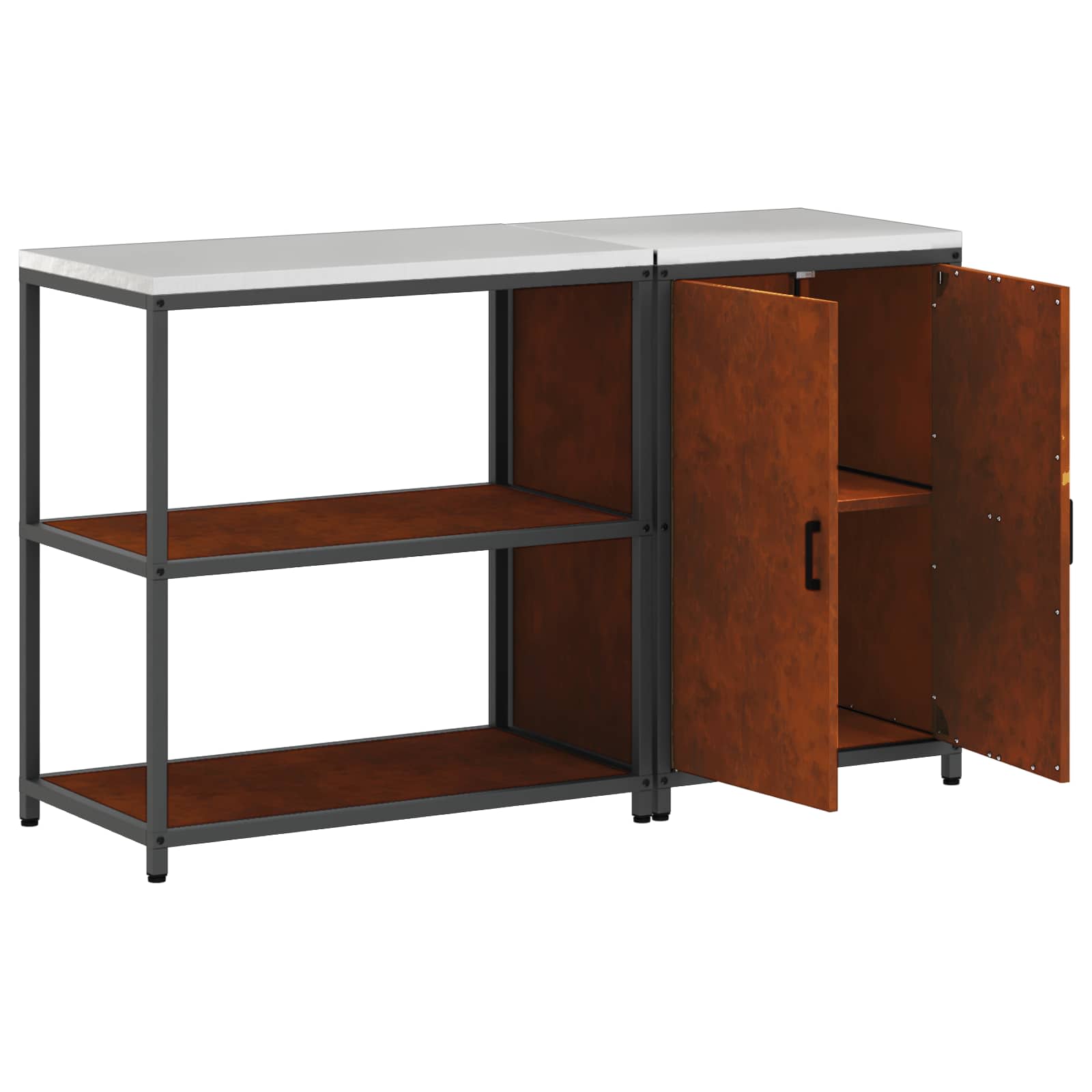Ensemble de rangement cuisine HATTEM 2 pc Rouillé Acier - XIOS
