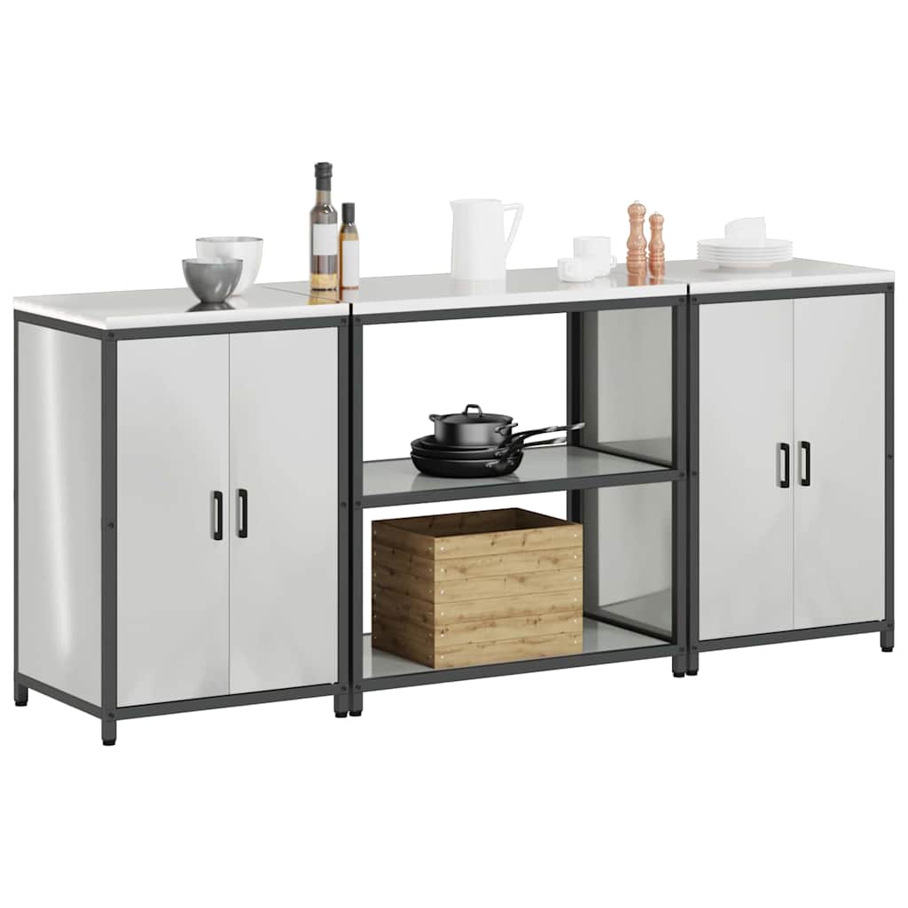 Ensemble de rangement cuisine HATTEM 3 pc Argenté - XIOS