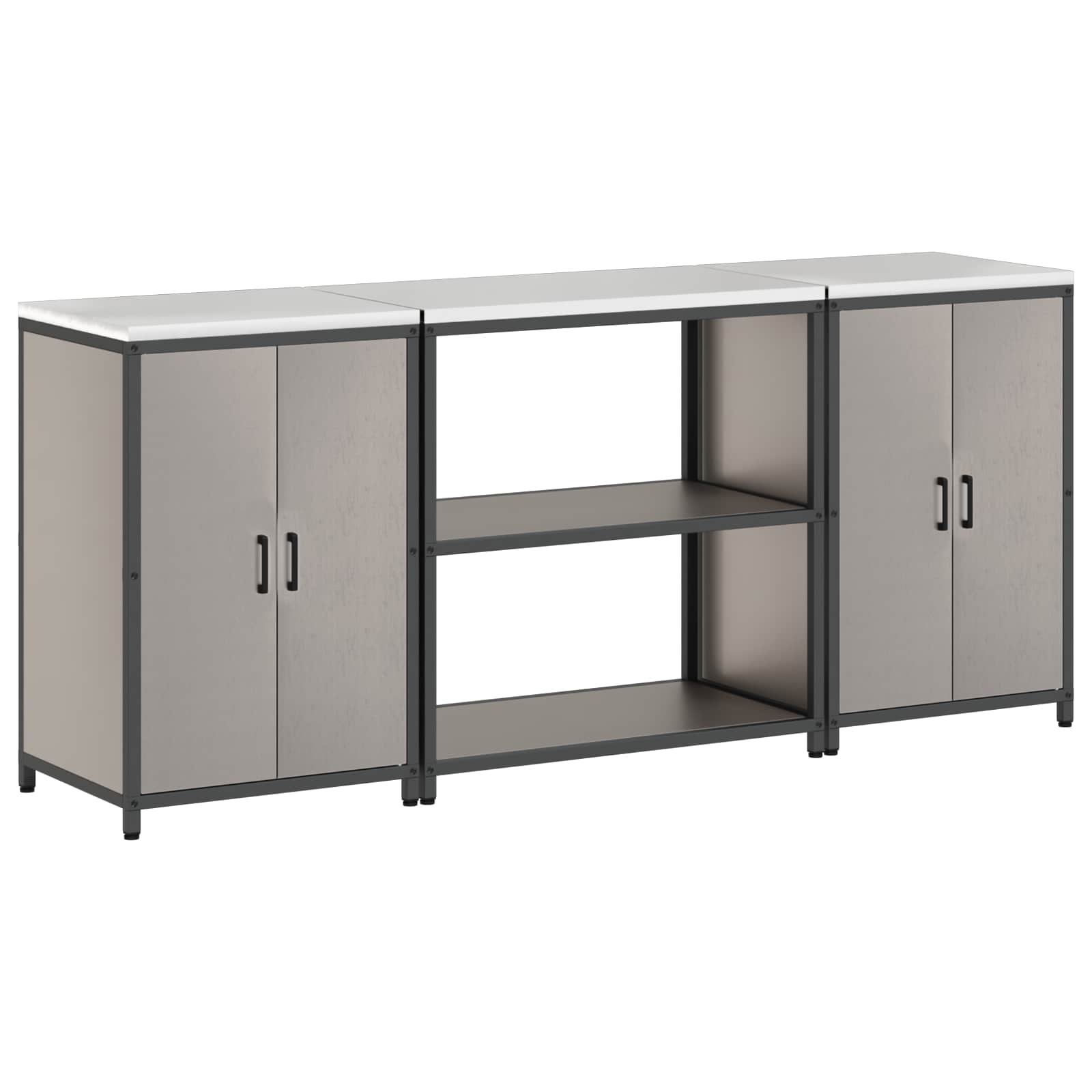 Ensemble de rangement cuisine HATTEM 3 pc Rouillé Acier - XIOS