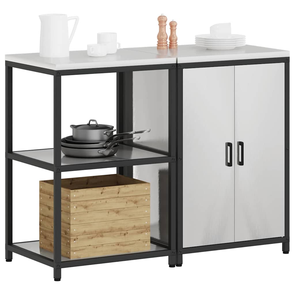Ensemble de rangement cuisine HATTEM 2 pc Argenté - XIOS